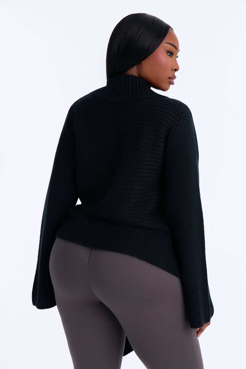 Analia Long Sleeve Flyaway Cardigan - Black