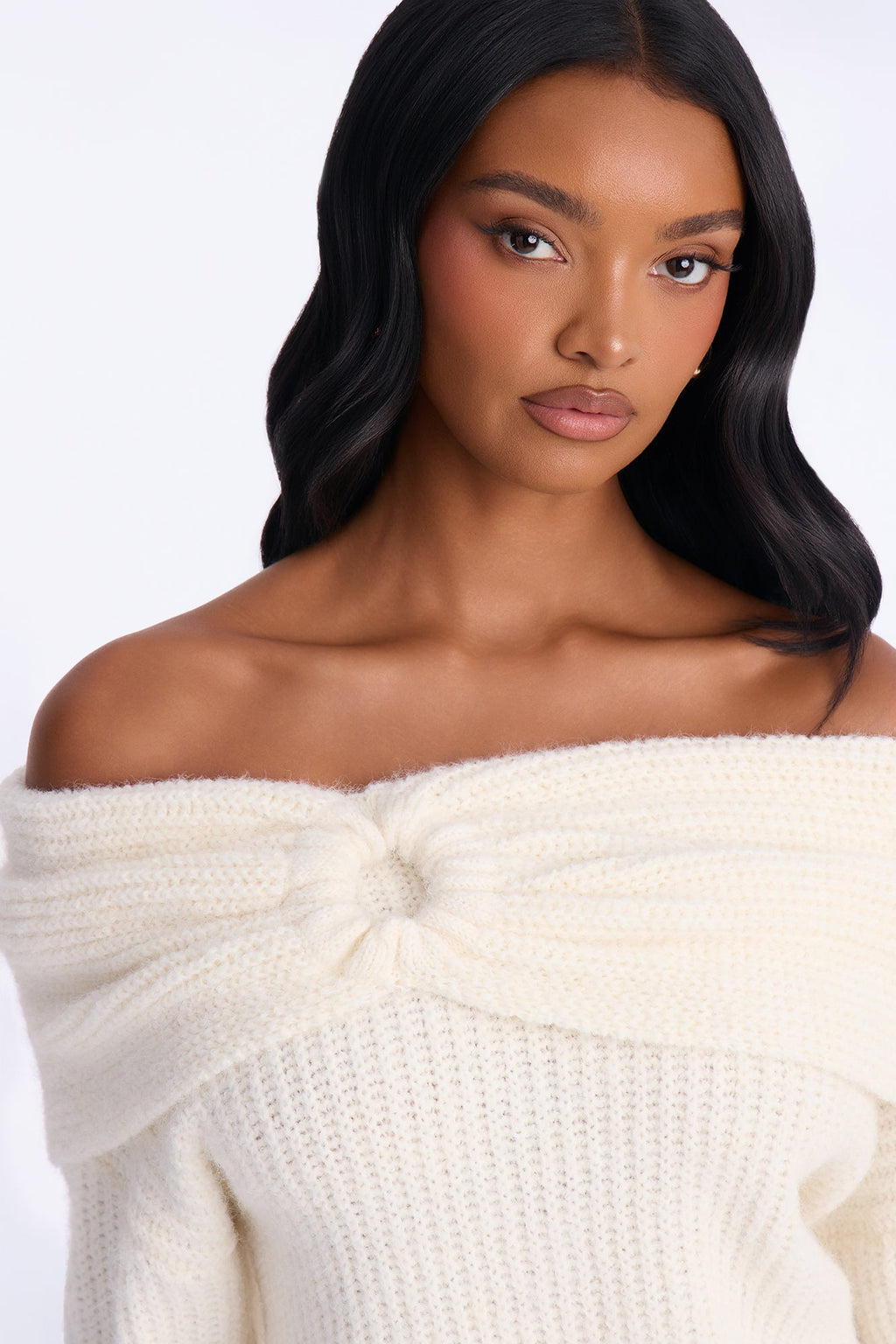 Cuddle Weather Foldover Pullover Sweater - Ivory