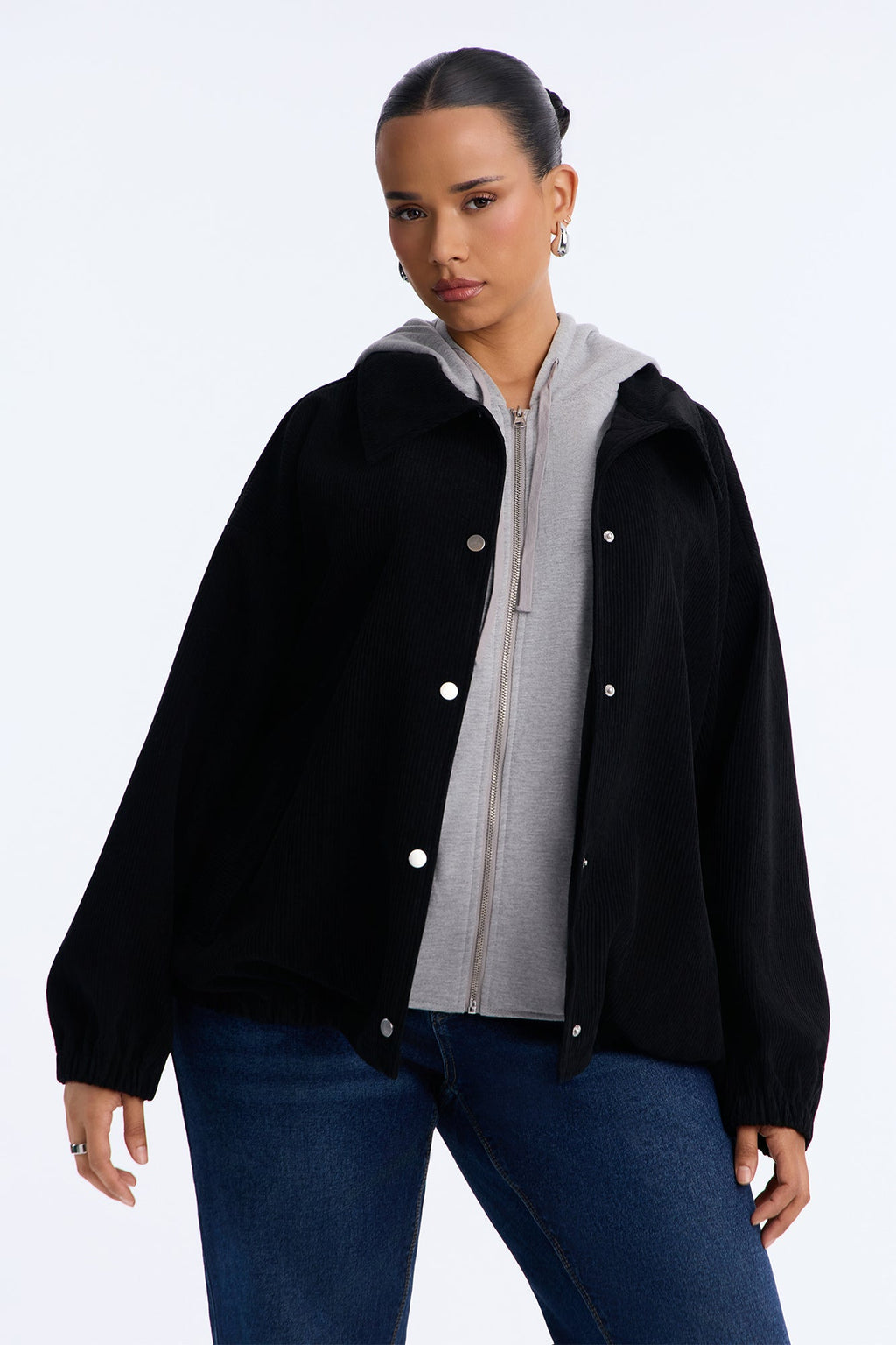 Hanging With The Boys Corduroy Jacket - Black