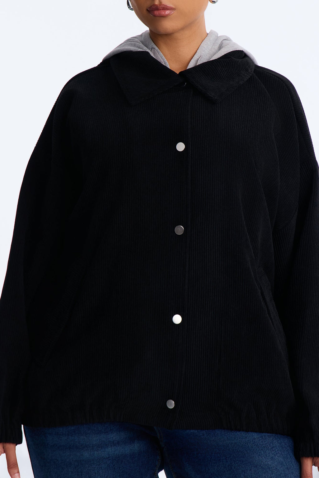 Hanging With The Boys Corduroy Jacket - Black