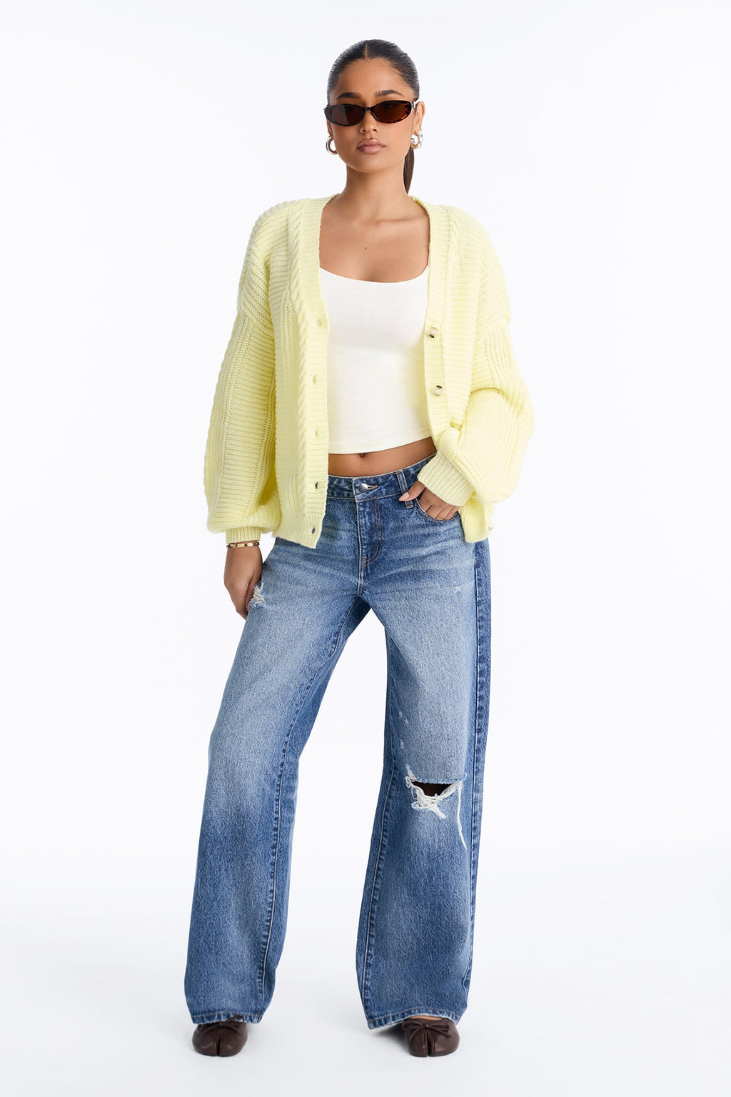Couch Convo Cardigan - Butter Yellow