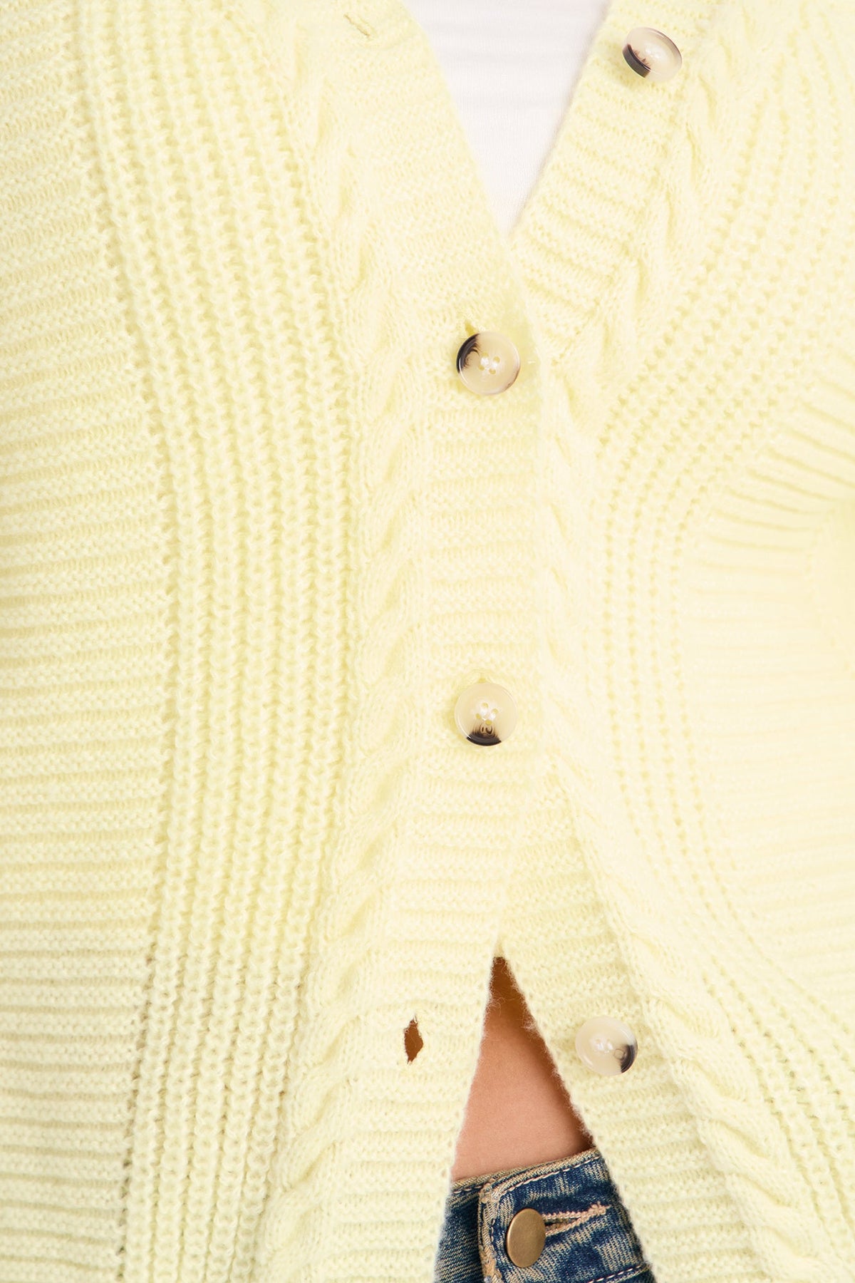 Couch Convo Cardigan - Butter Yellow