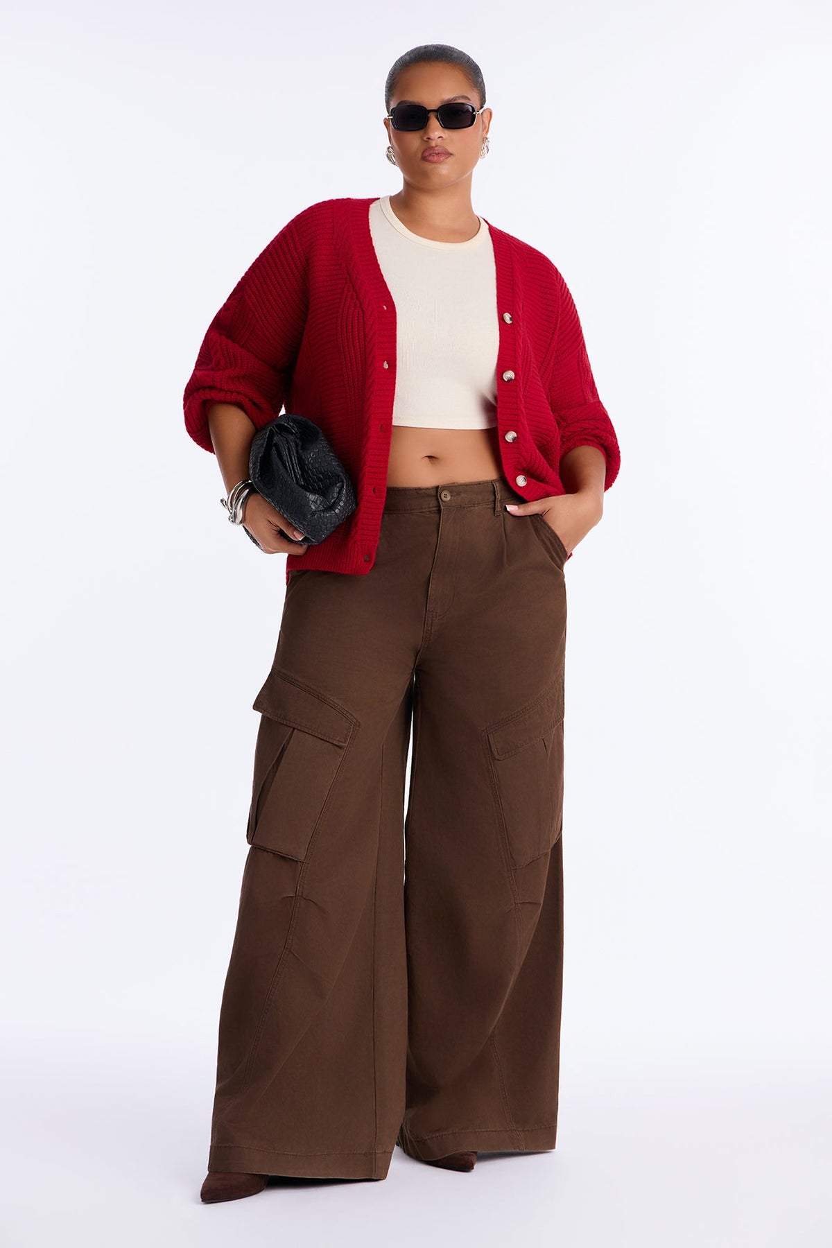 Couch Convo Cardigan - Red