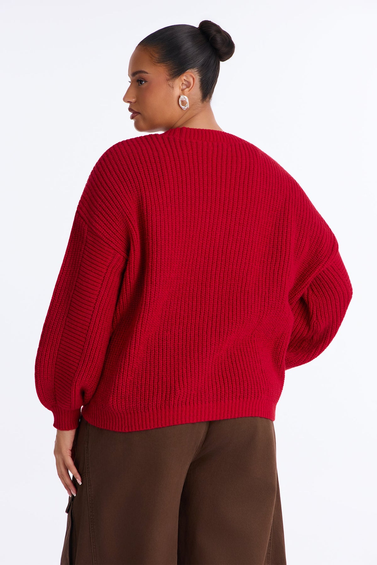 Couch Convo Cardigan - Red