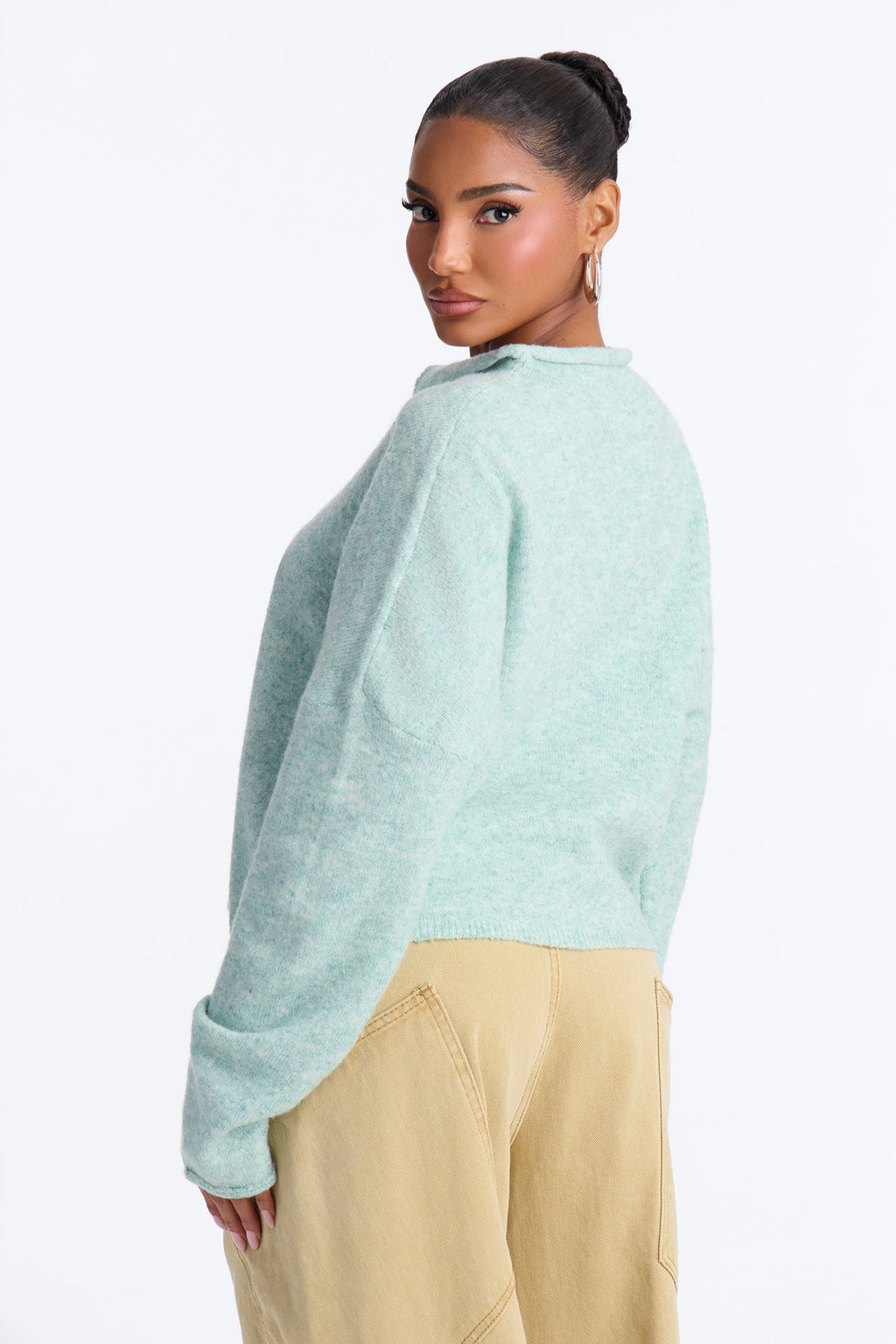 Book Worm Button Up Cardigan - Mint