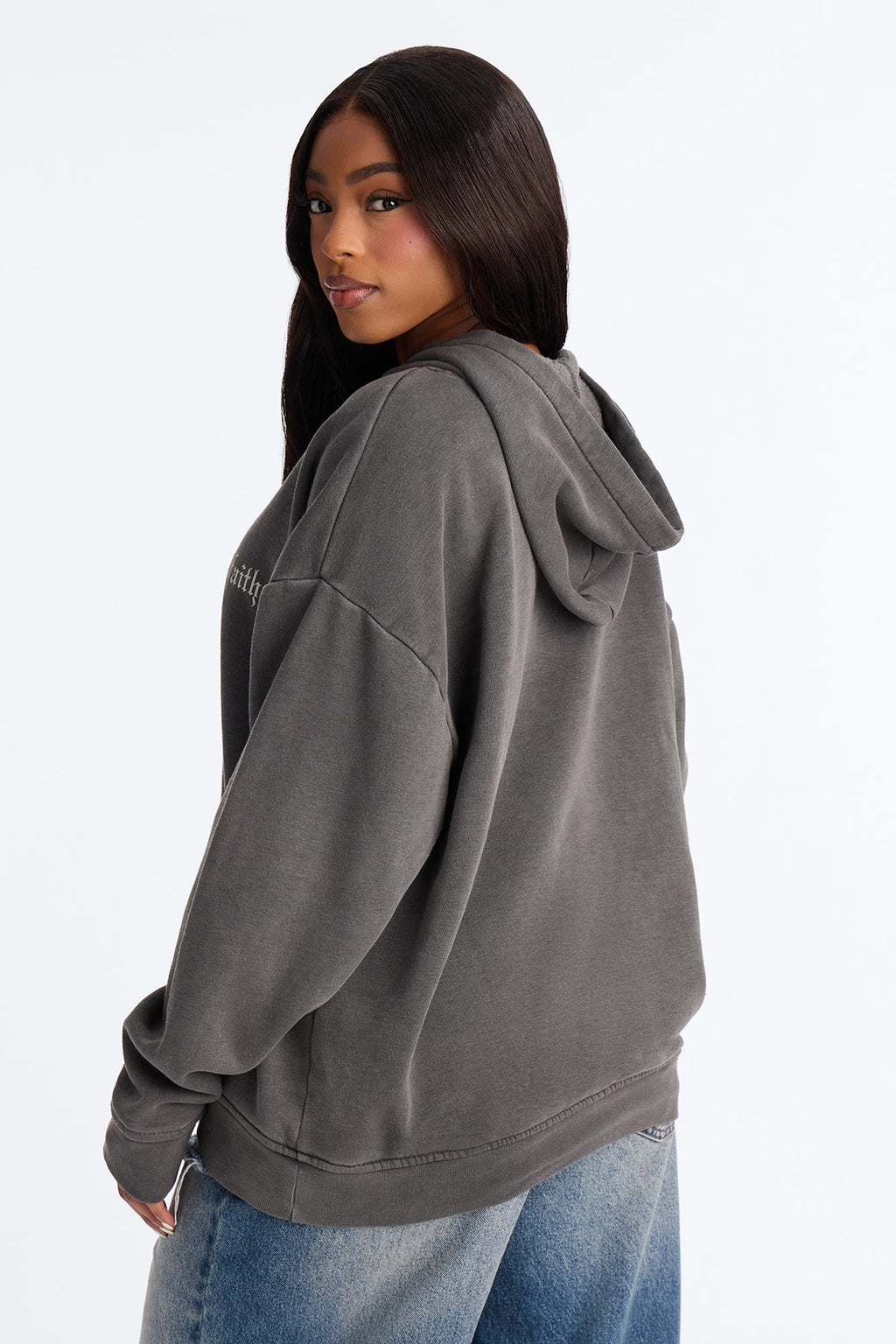 Child Of God Rejoice Washed Pullover Hoodie - Charcoal