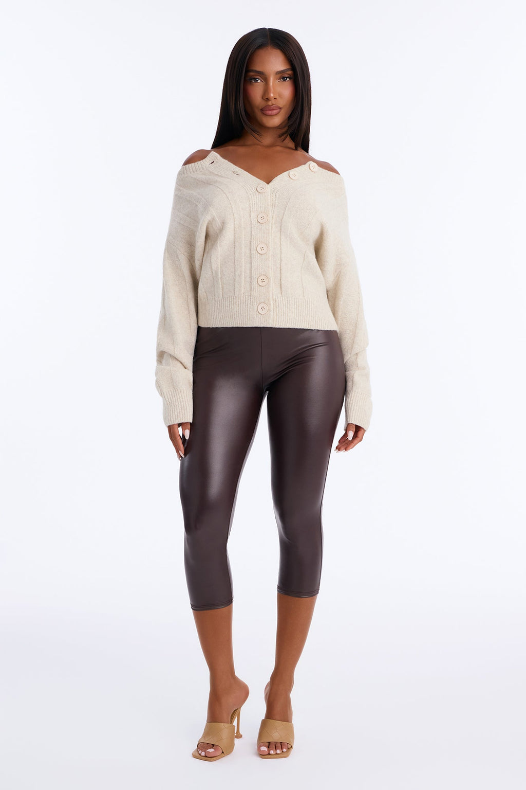 Study Date Button Up Cardigan - Oatmeal