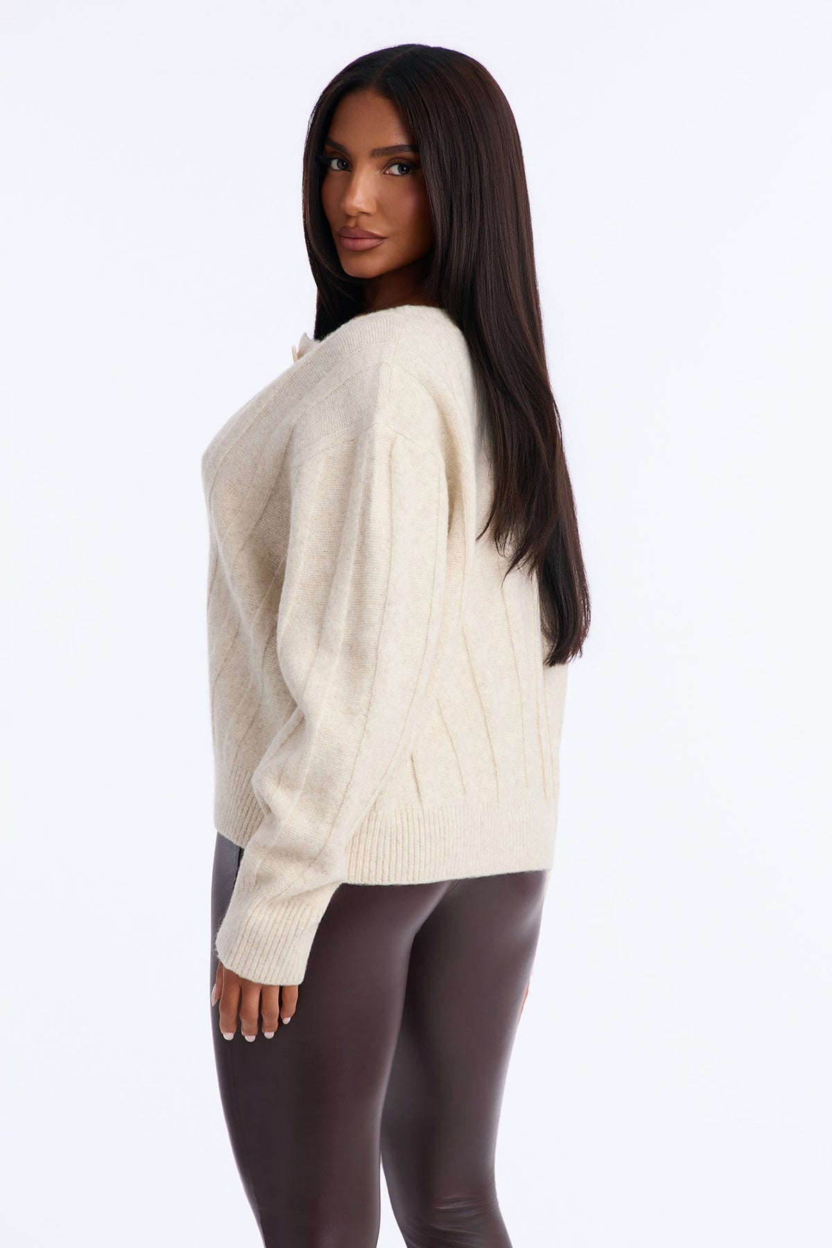 Study Date Button Up Cardigan - Oatmeal