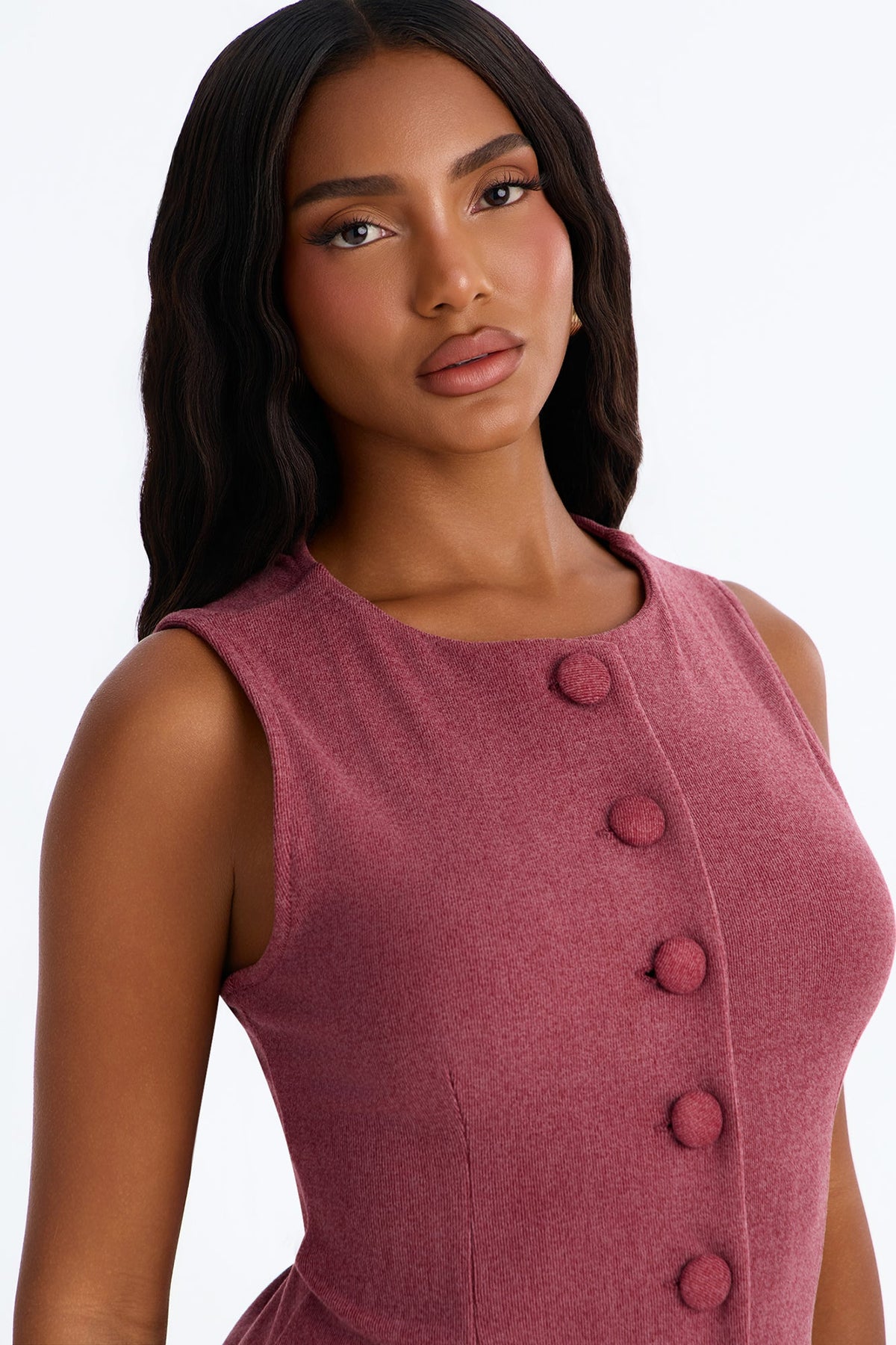 Camille Vest Pant Set - Wine