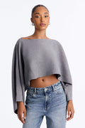 Twilight Air Poncho Sweater - Heather Grey