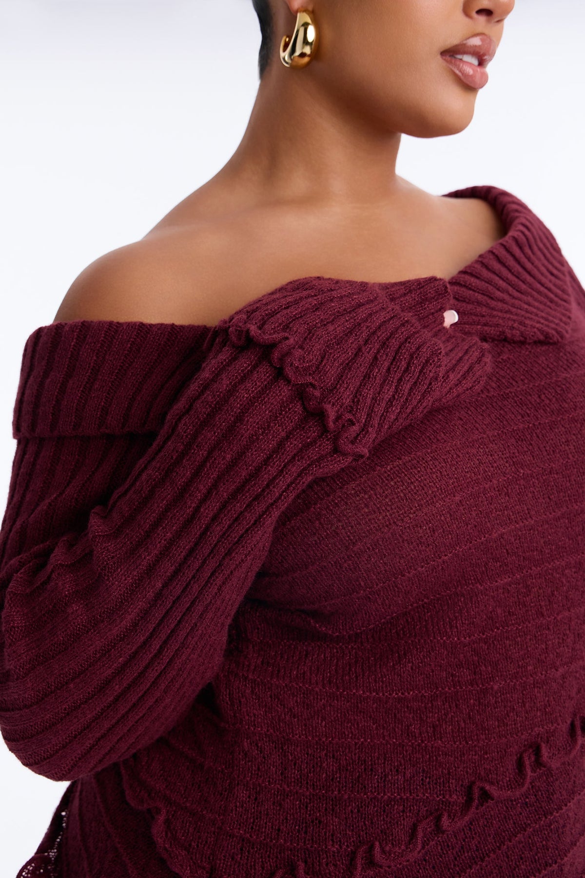 Warm Glow Pullover Sweater - Burgundy