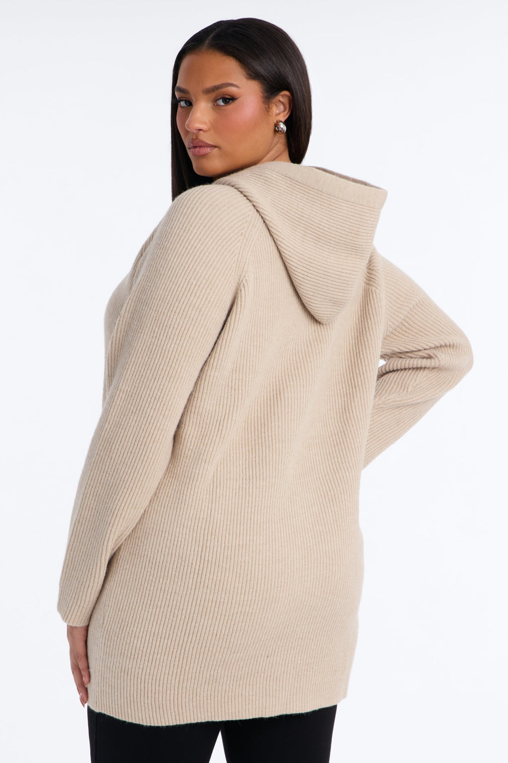 Bianca Oversized Hooded Pullover Sweater - Oatmeal
