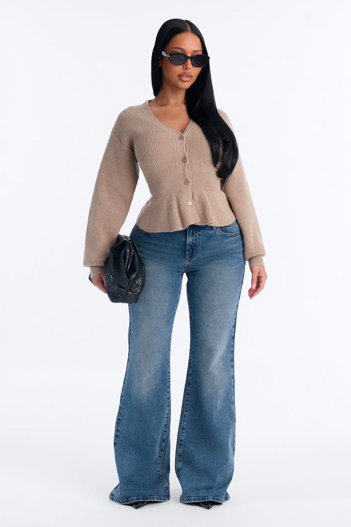 Teresa Pelum Button Up Cardigan - Taupe