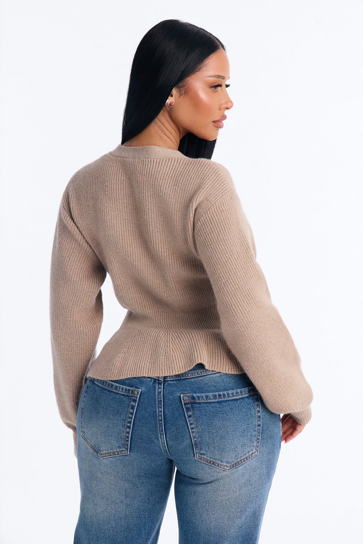 Teresa Pelum Button Up Cardigan - Taupe