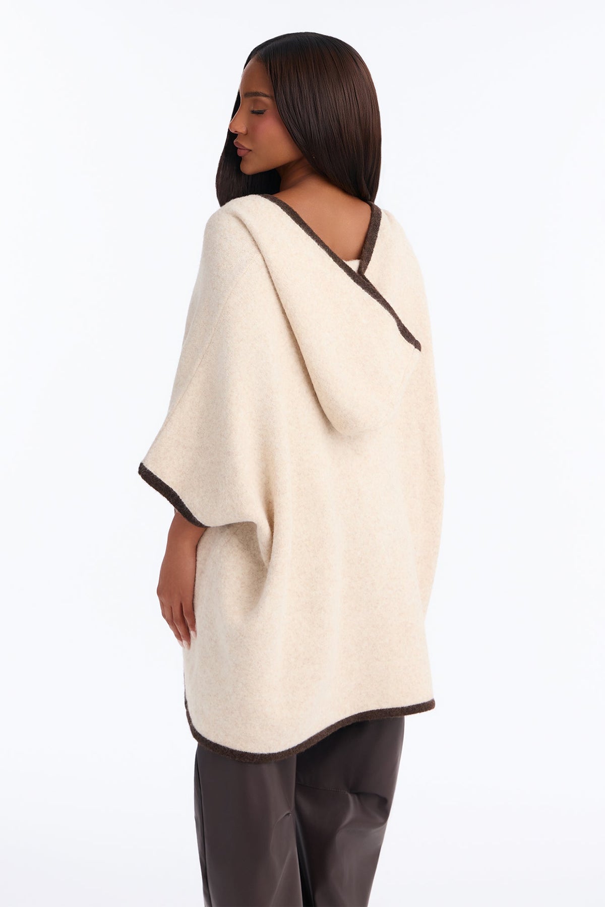 Mia Hooded Button Up Cardigan - Oatmeal/combo