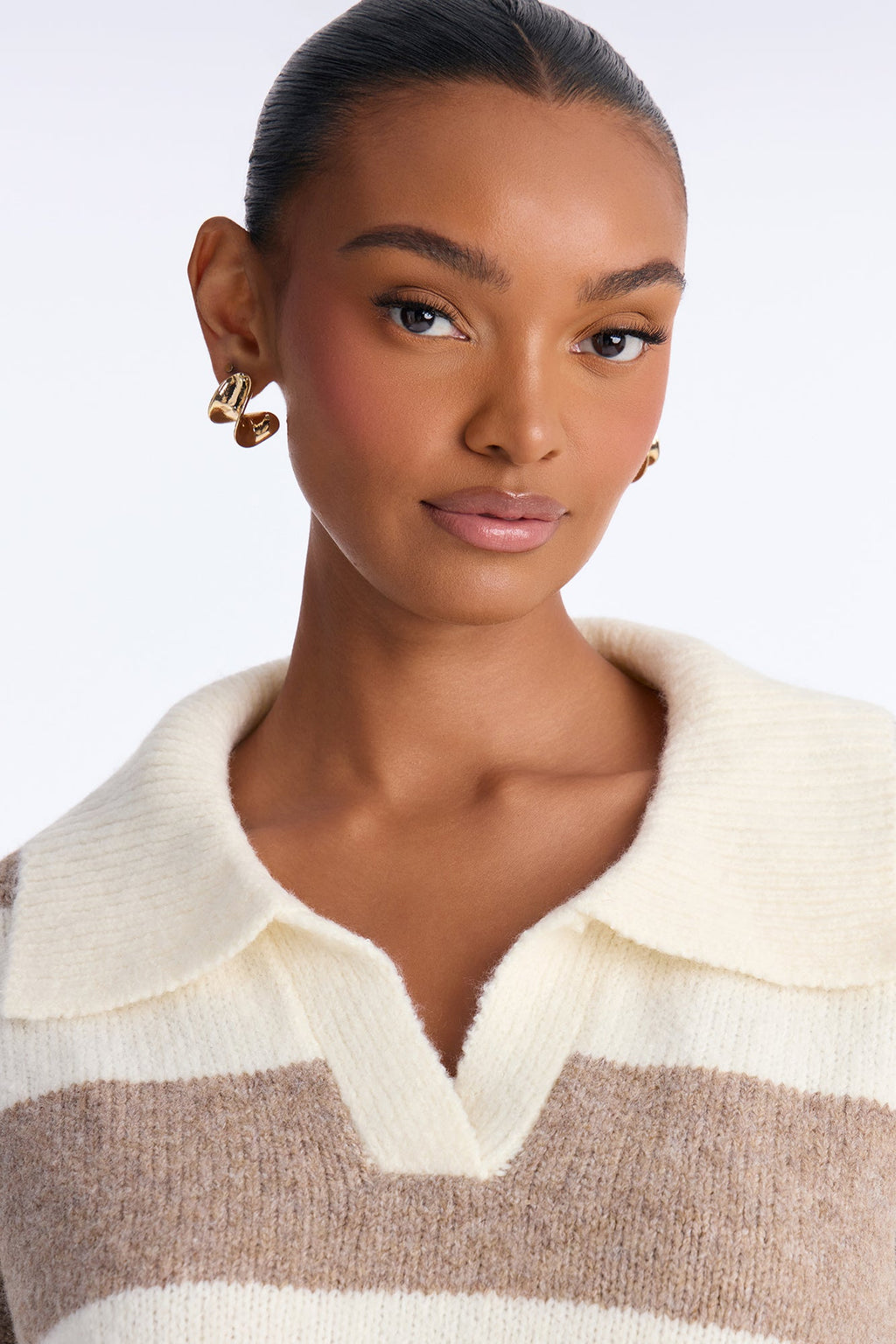 Coming Home Striped Pullover Sweater - Cream/combo