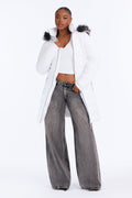 Caught In The Cold Puffer Coat - White