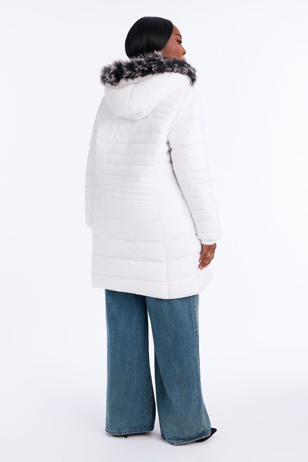 Caught In The Cold Puffer Coat - White