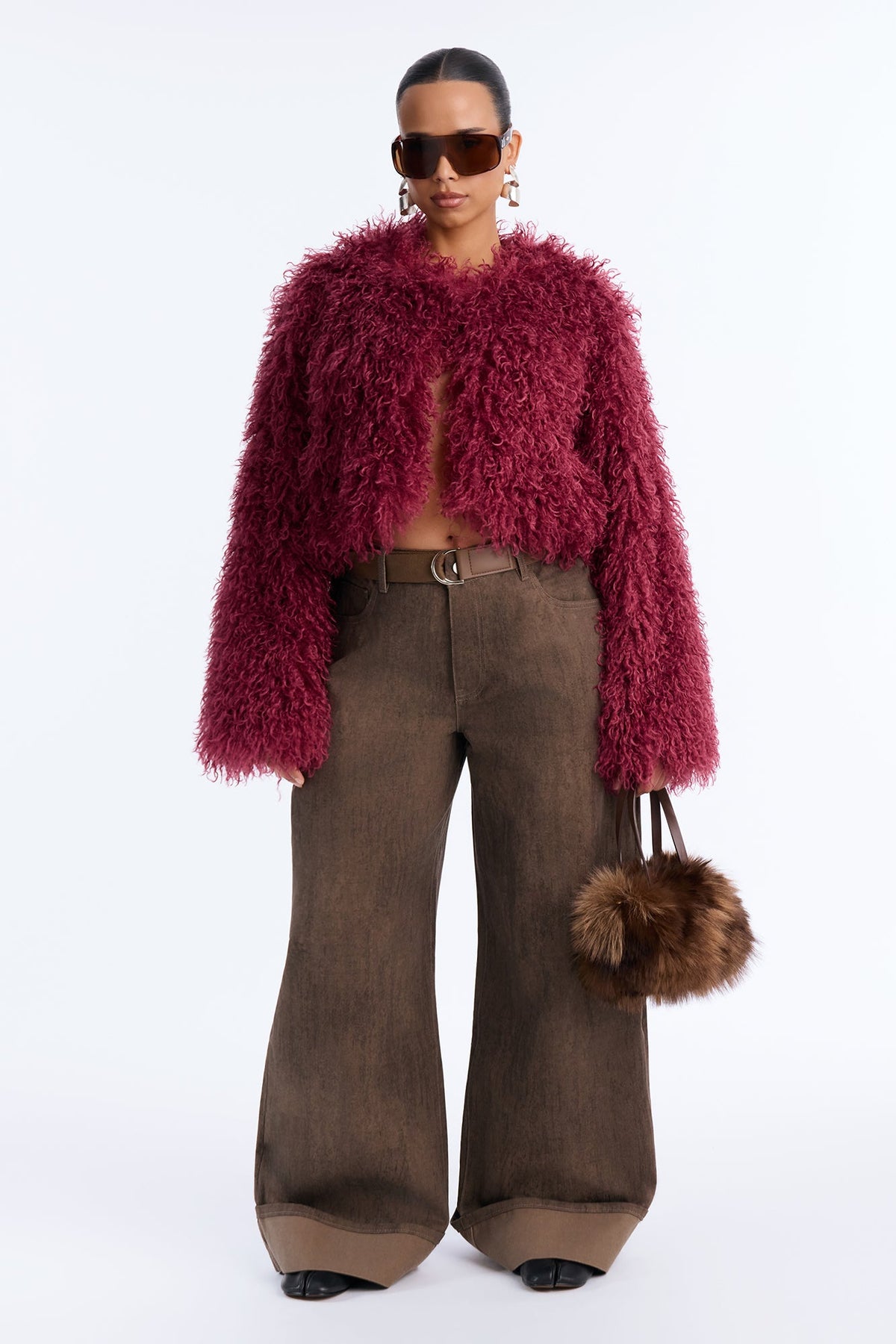 Sydney Faux Fur Coat - Pink