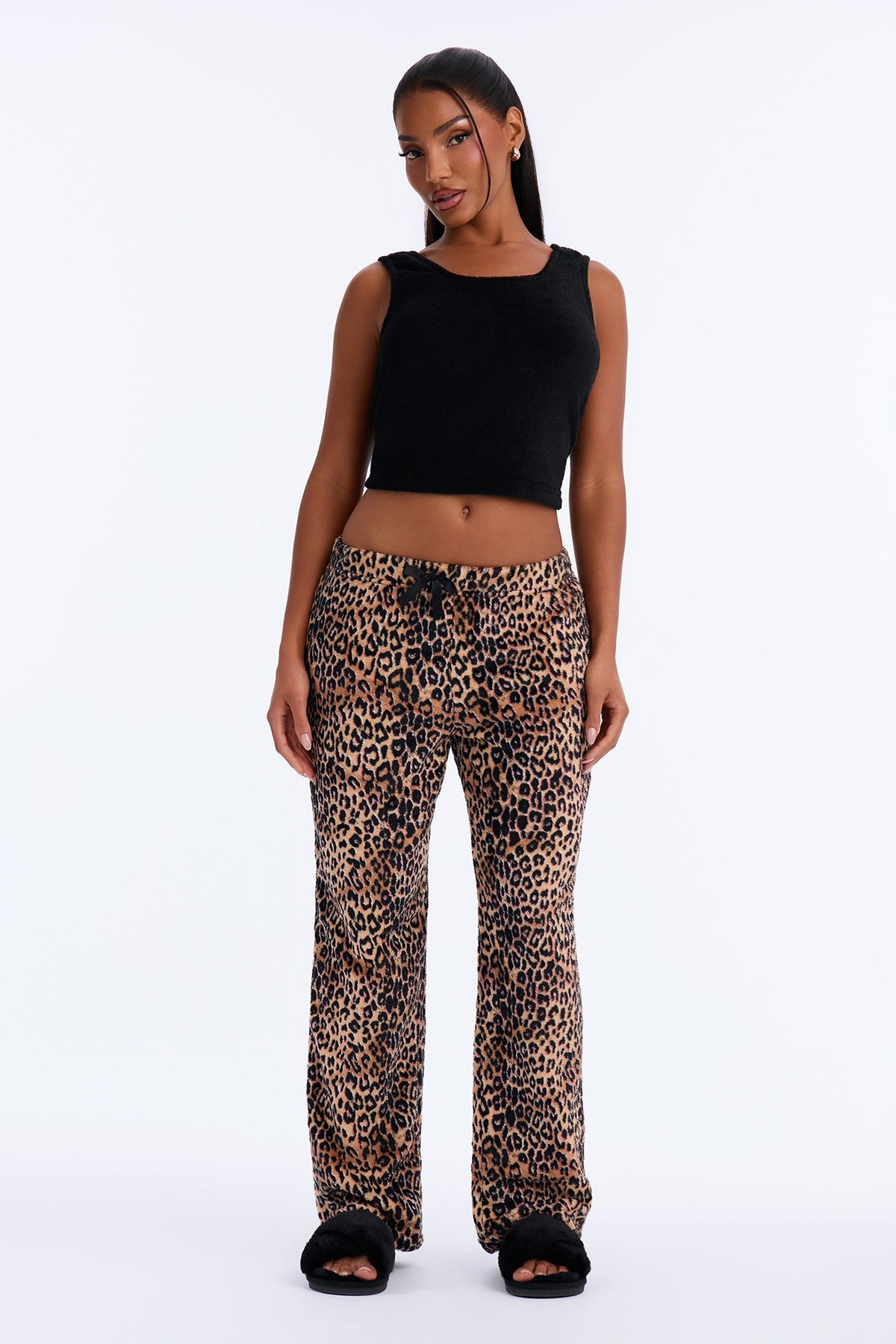 Wild Night Leopard Plush PJ Pant - Leopard
