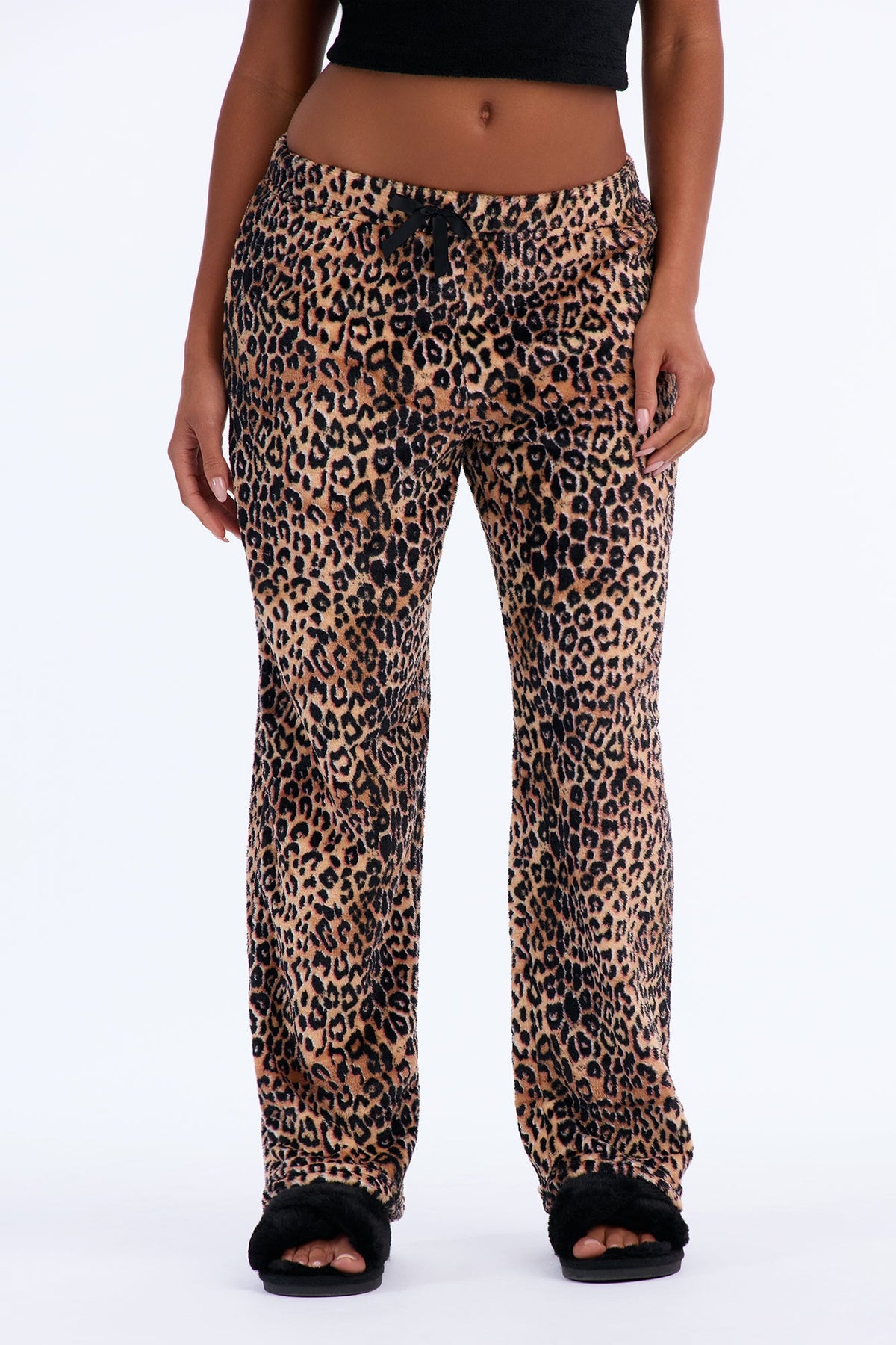 Wild Night Leopard Plush PJ Pant - Leopard