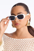 Not Worth The Drama Sunglasses - White