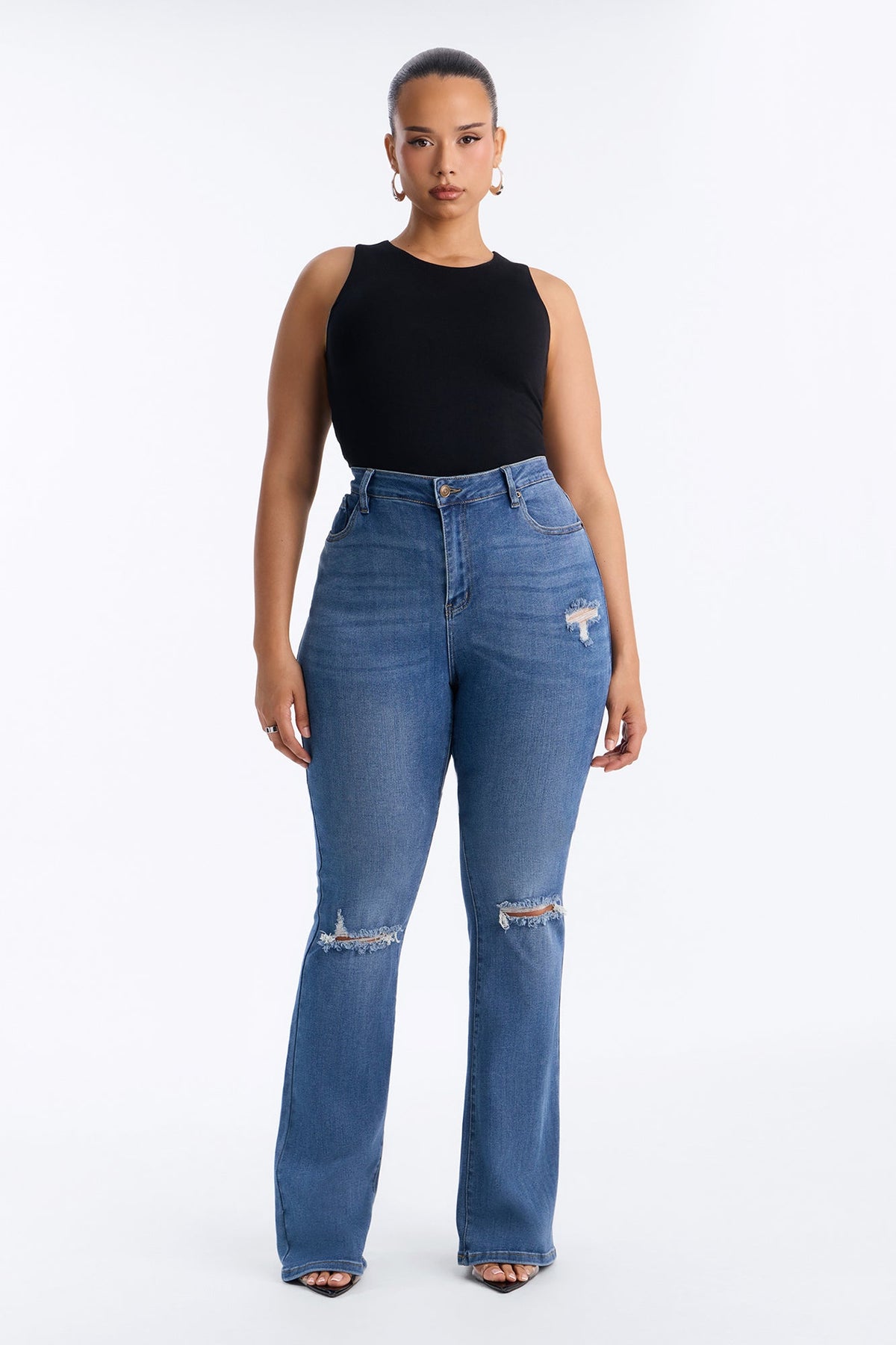 Tall Pleasure Seeker Soft Stretch Flare Jeans - Dark Wash