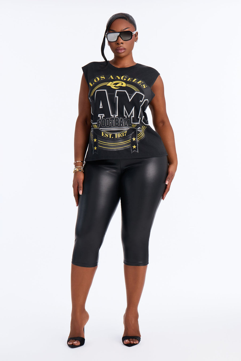 NFL Rams Washed Muscle Tank - Black Wash