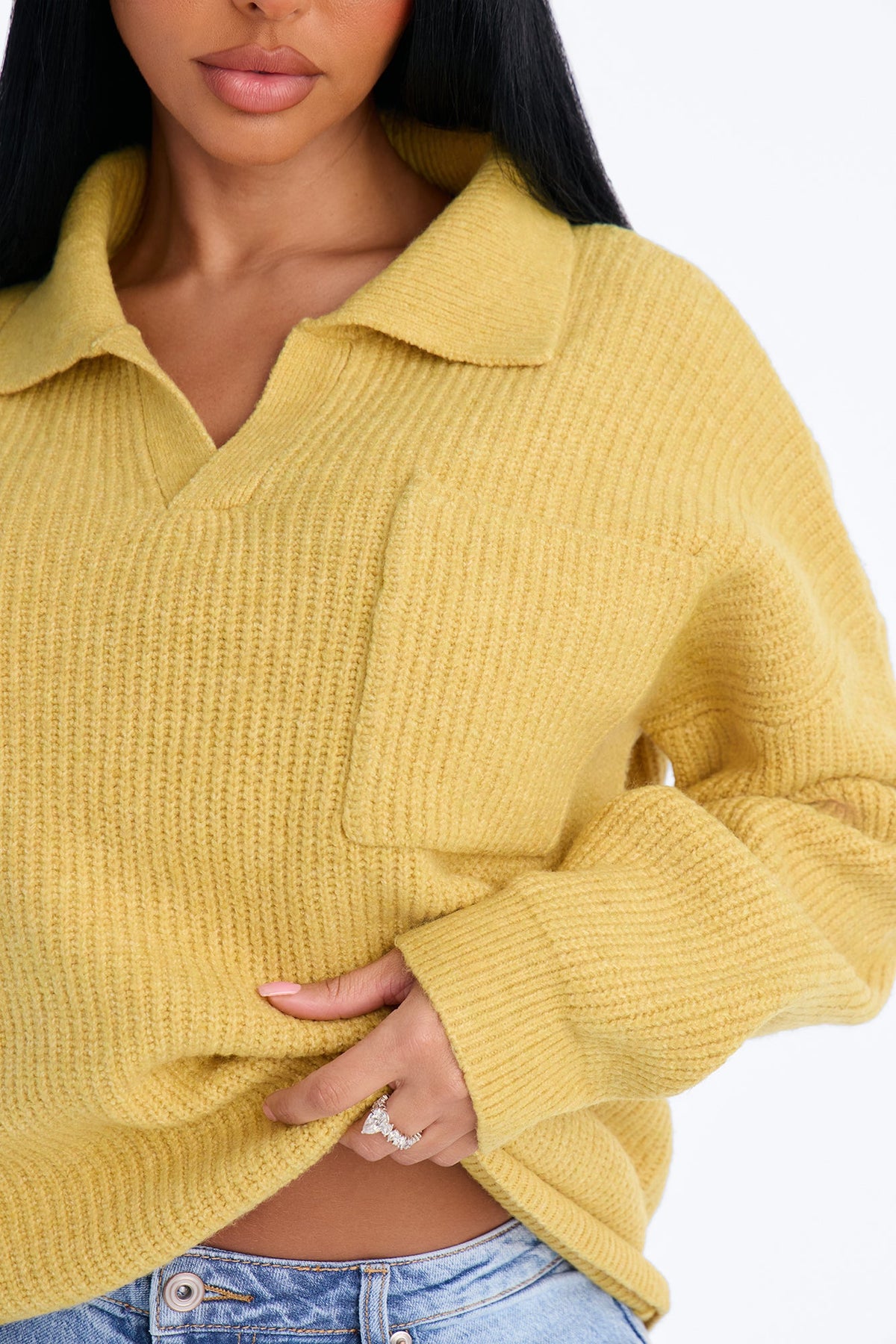 Ollie Polo Sweater - Mustard