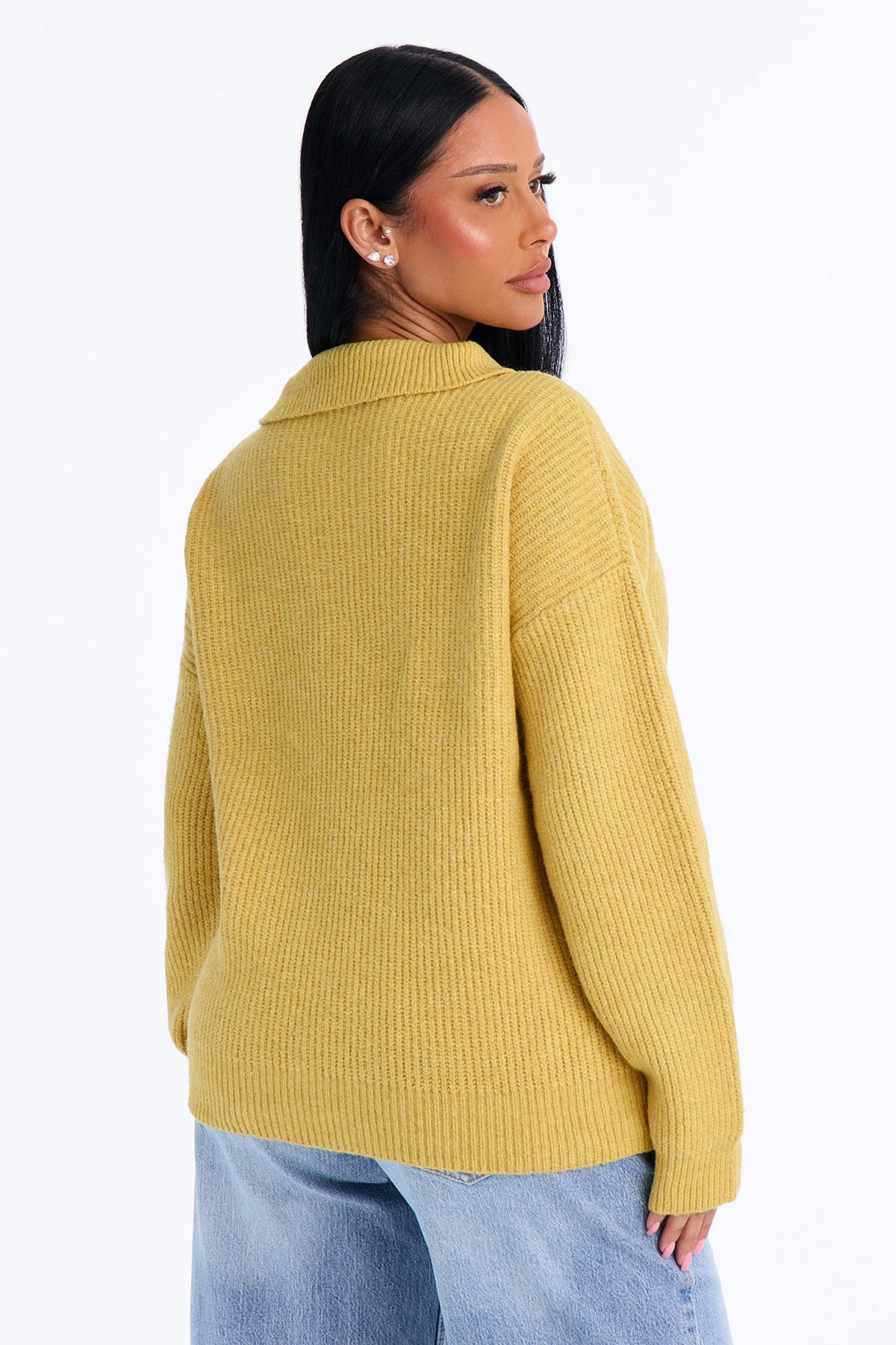 Ollie Polo Sweater - Mustard