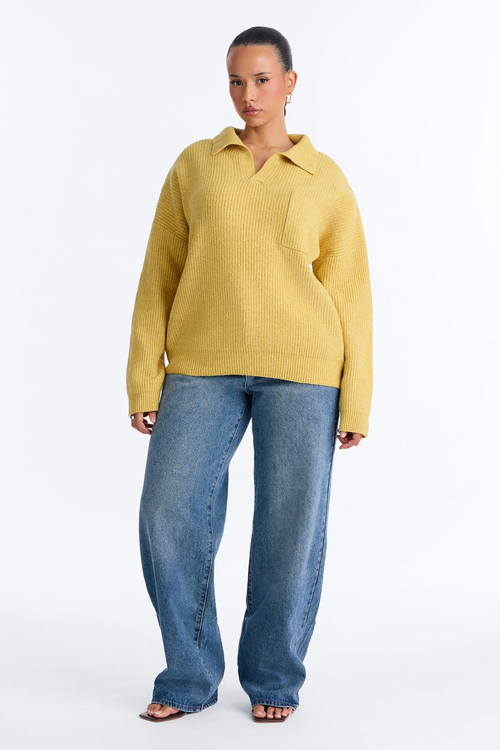 Ollie Polo Sweater - Mustard