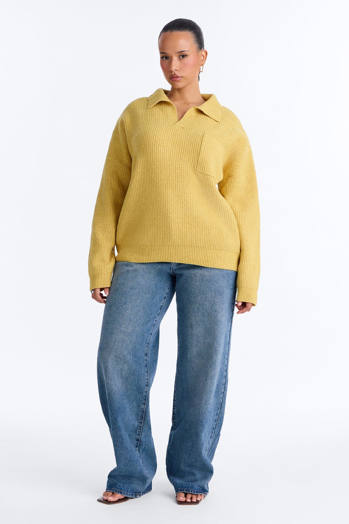 Ollie Polo Sweater - Mustard