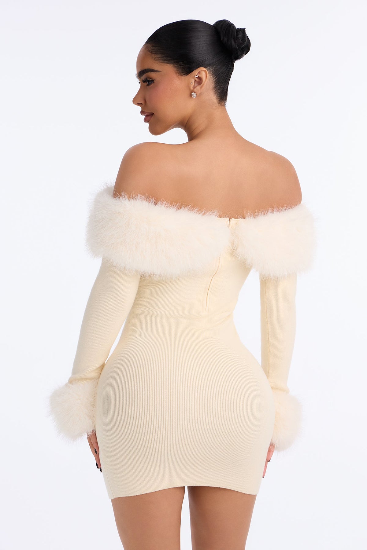 Tall So Purrfect Sweater Mini Dress - Cream