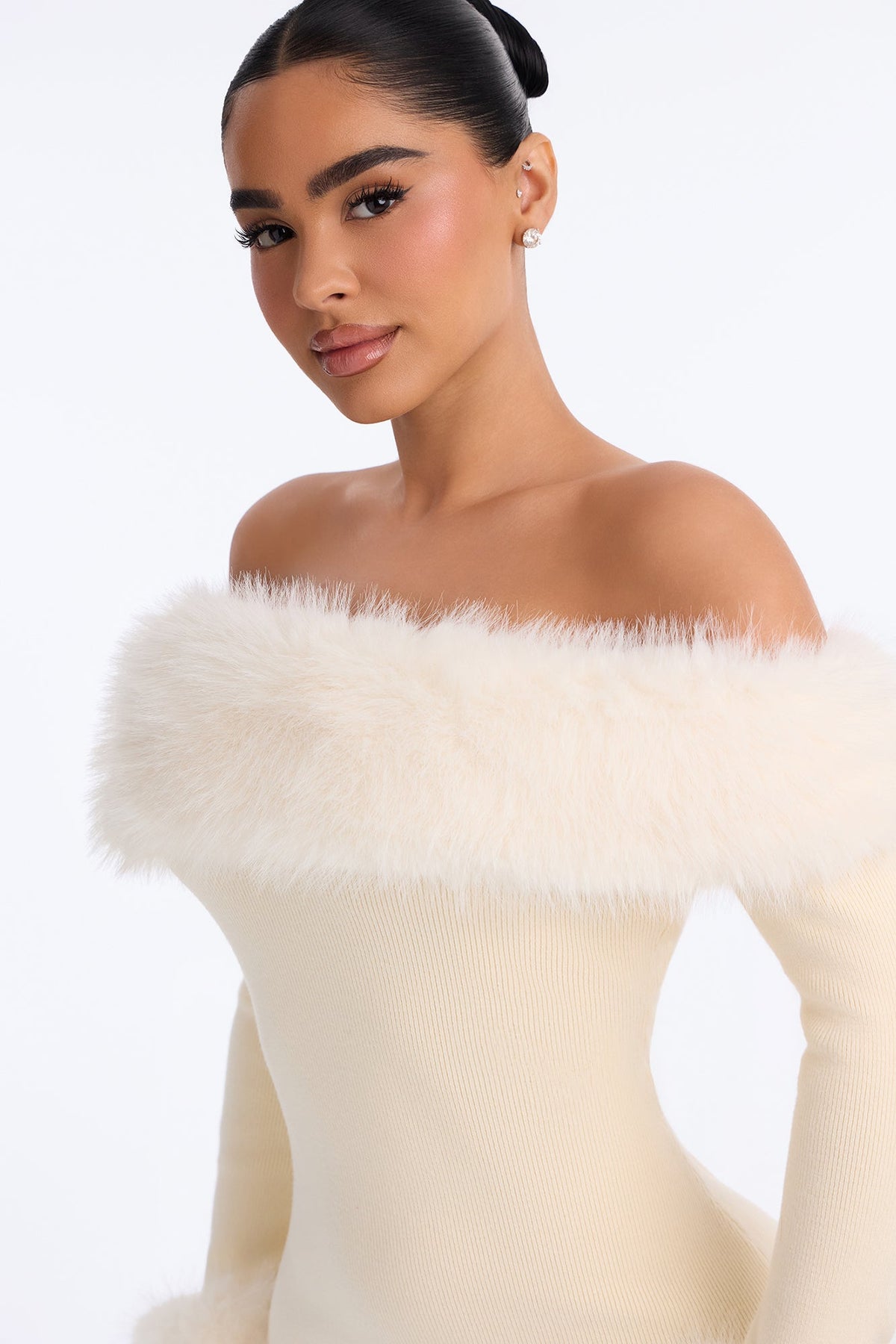 Tall So Purrfect Sweater Mini Dress - Cream