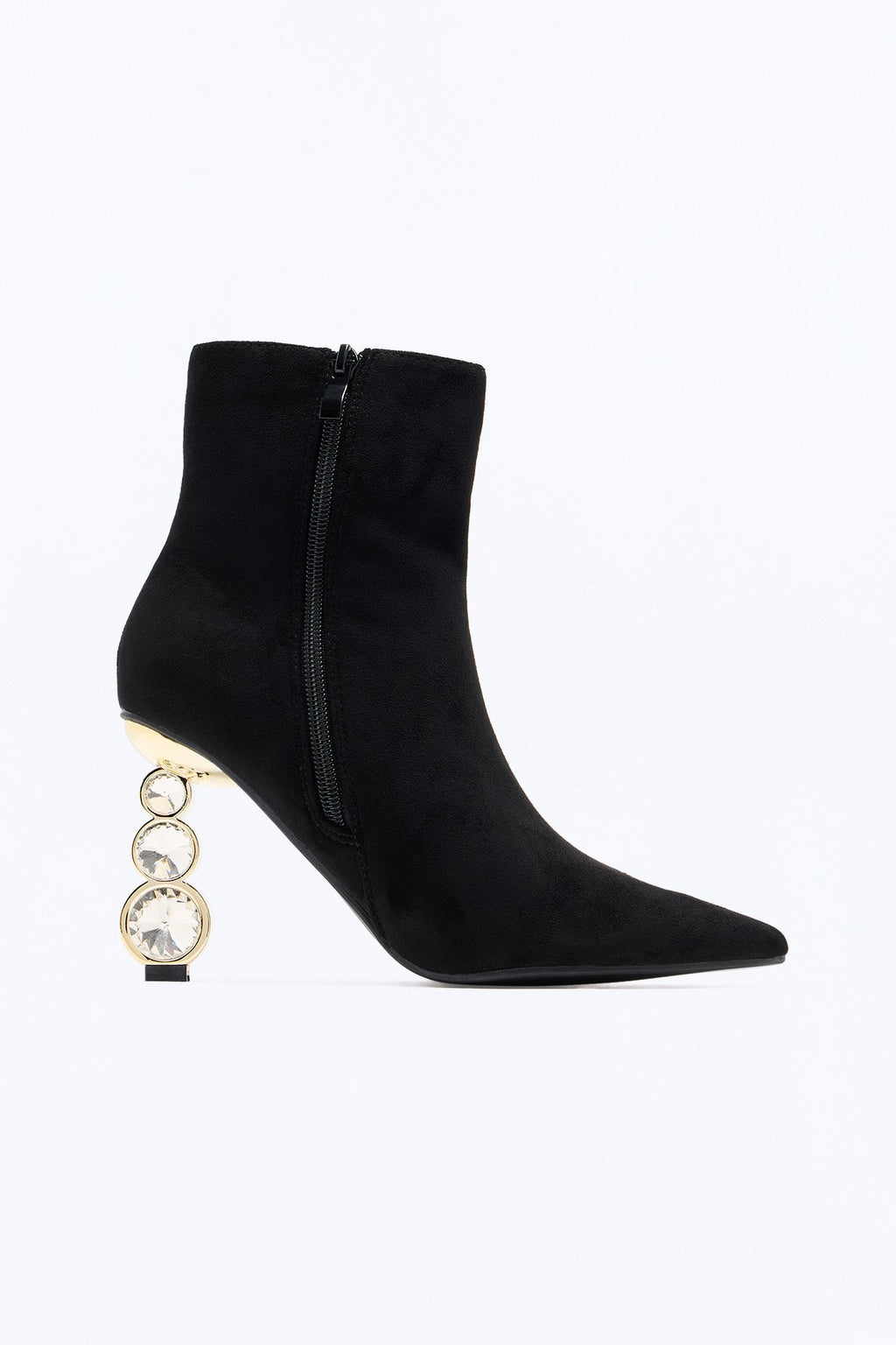 No Notes Jewel Novelty Booties - Black