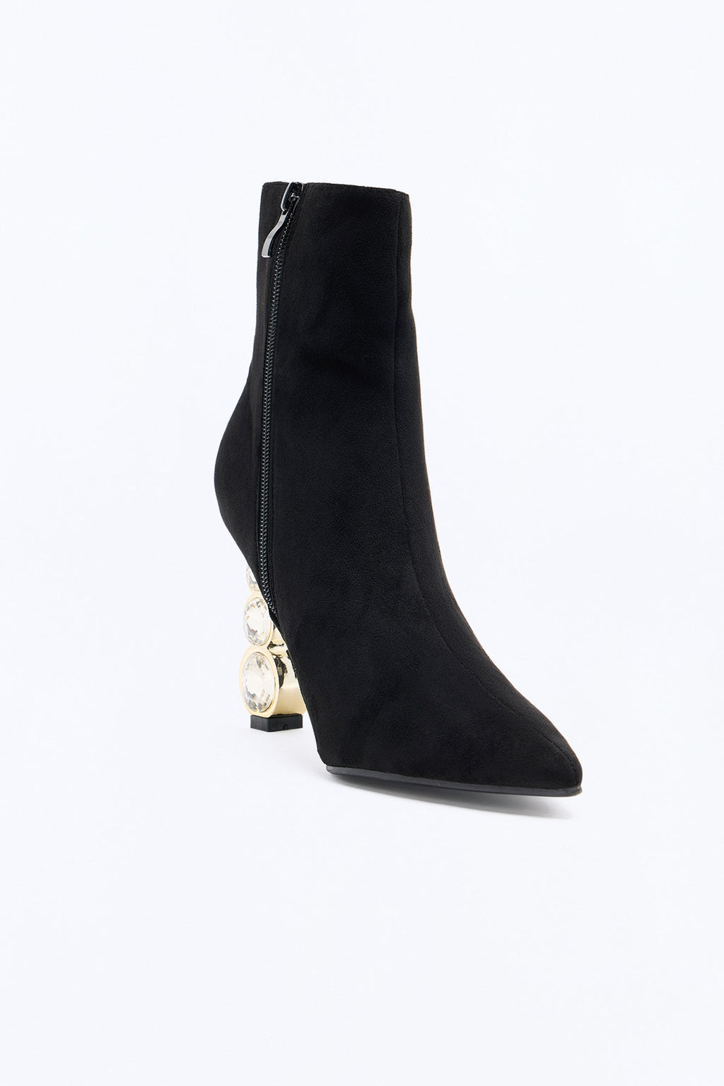 No Notes Jewel Novelty Booties - Black