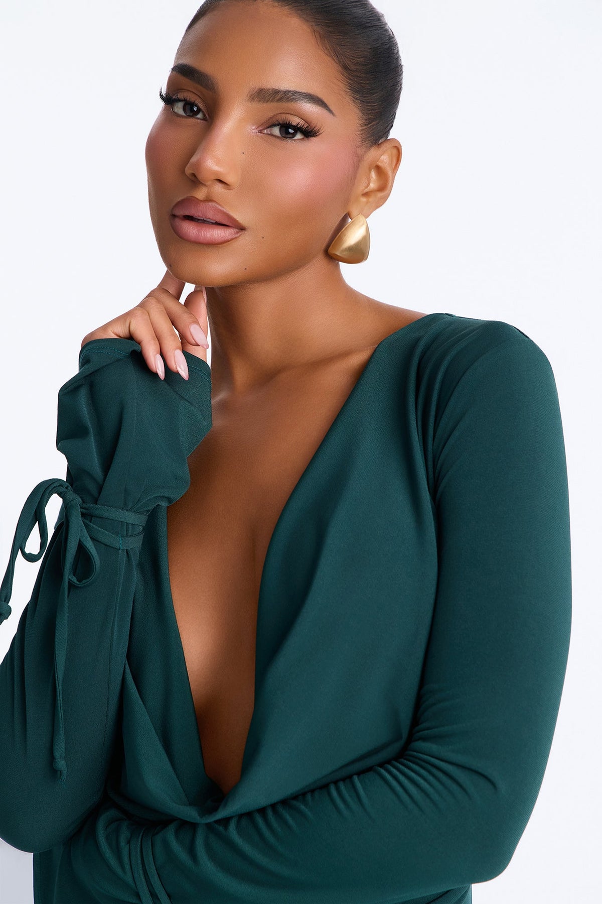 Melanie Cowl Neck Pant Set - Hunter
