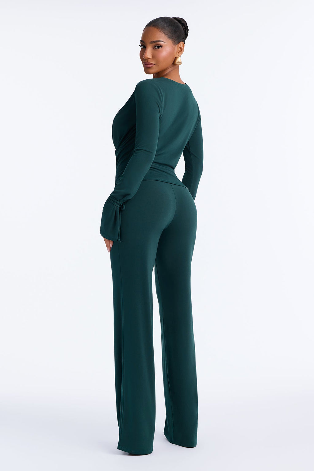 Melanie Cowl Neck Pant Set - Hunter