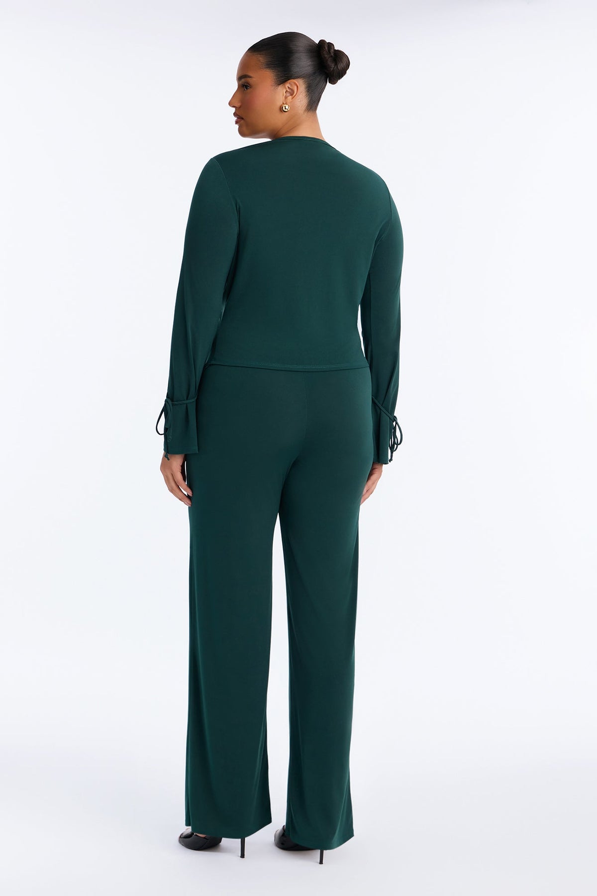 Melanie Cowl Neck Pant Set - Hunter