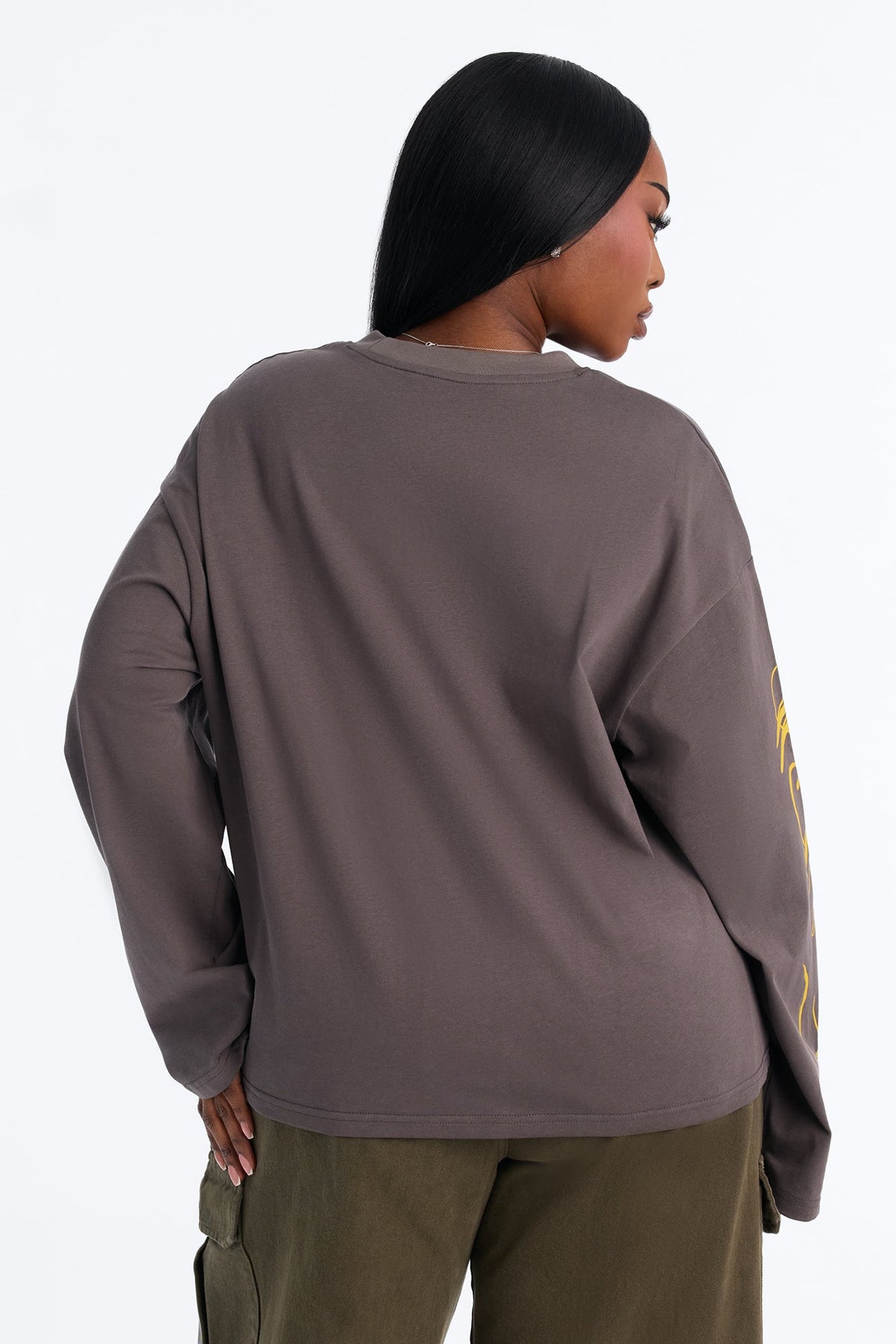 Main Character Status Long Sleeve Tee - Charcoal