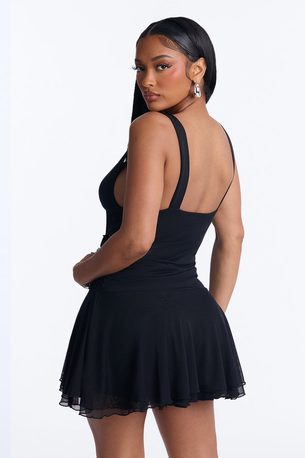 Loving Life Mesh Mini Dress - Black