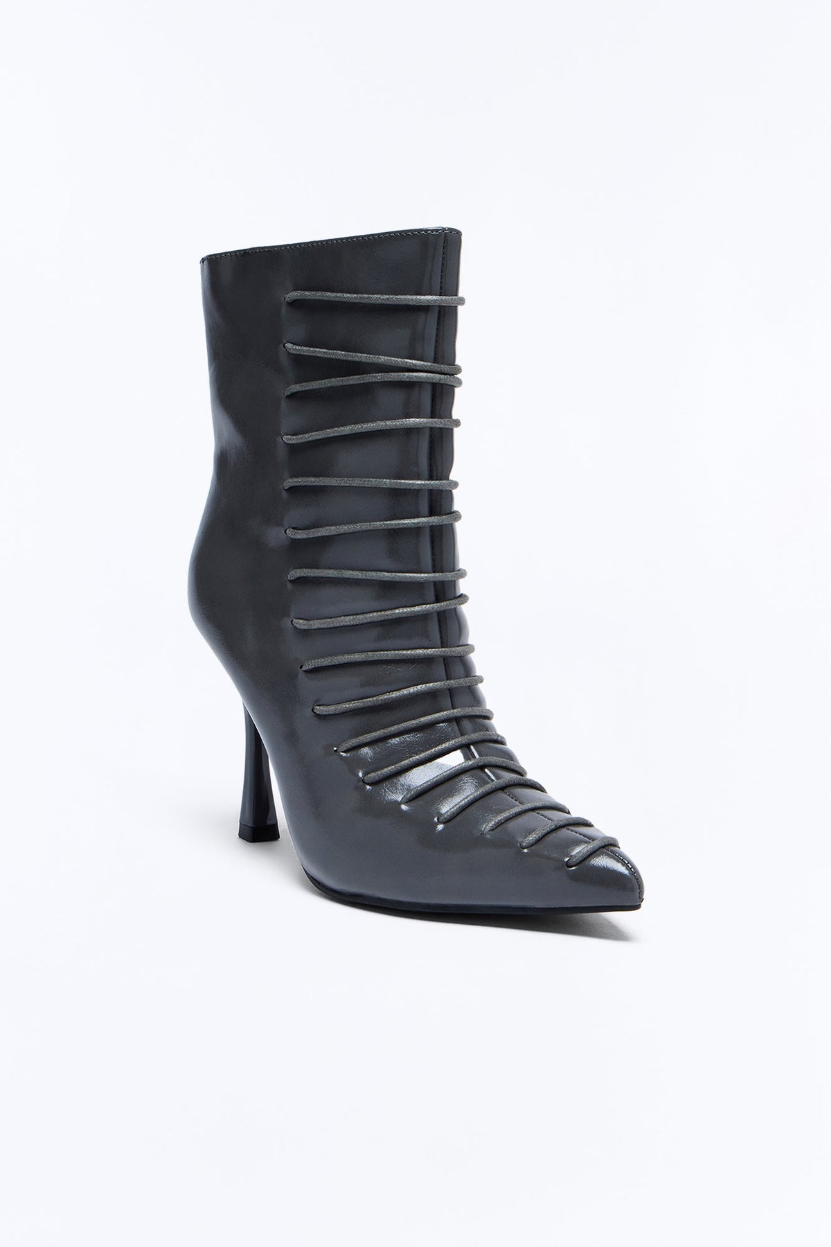 Too Real Heeled Booties - Charcoal