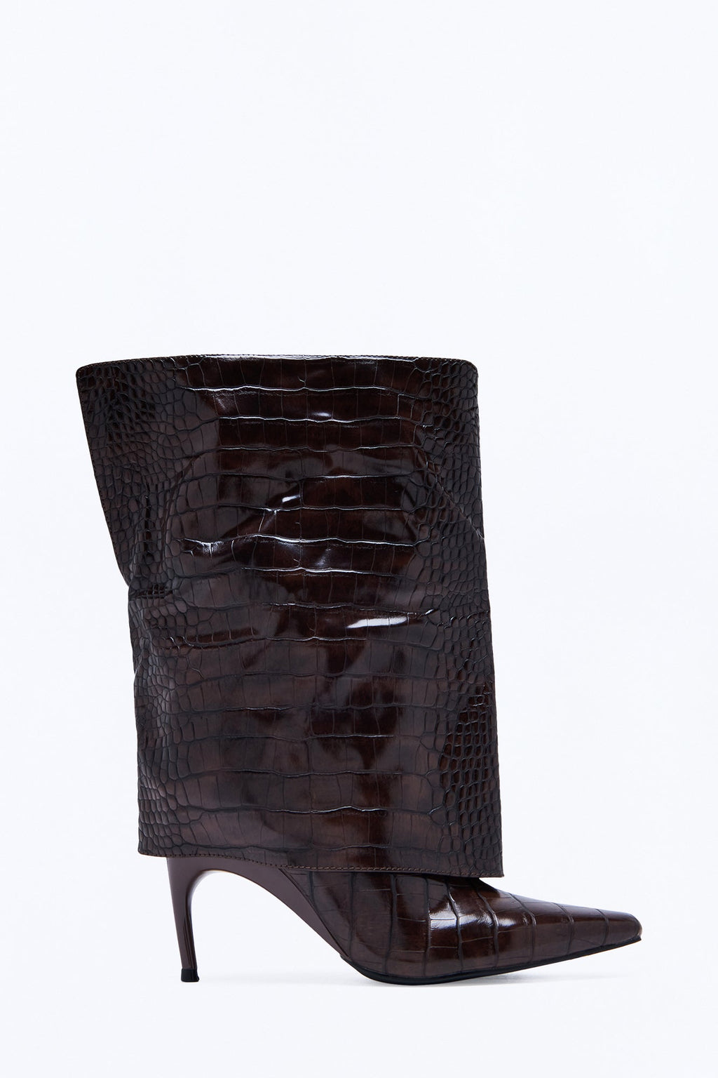 As You Should Overlay Heeled Boots - Brown