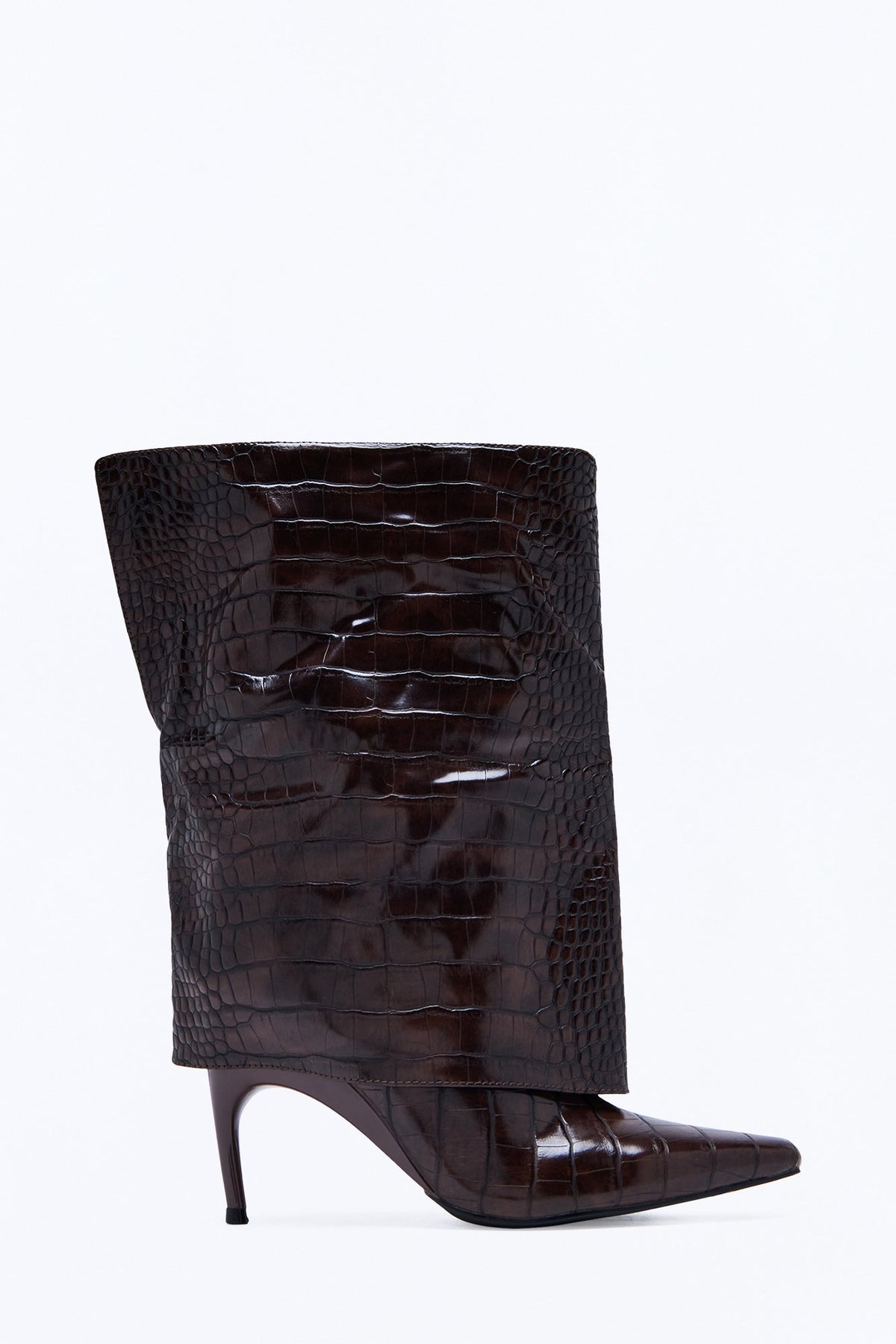 As You Should Overlay Heeled Boots - Brown