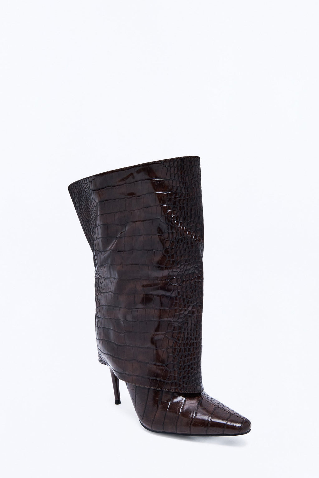 As You Should Overlay Heeled Boots - Brown