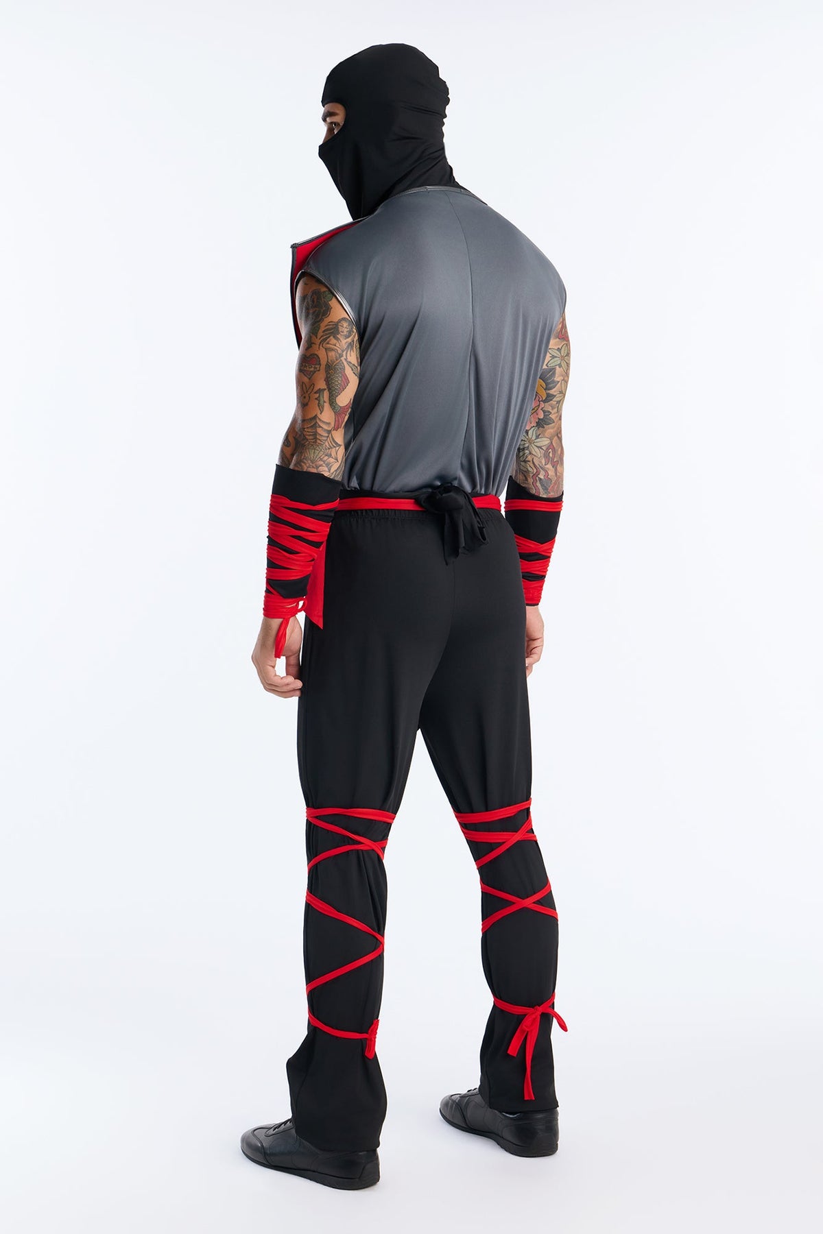 Silent Killer Ninja 6 Pice Costume Set - Red/Black