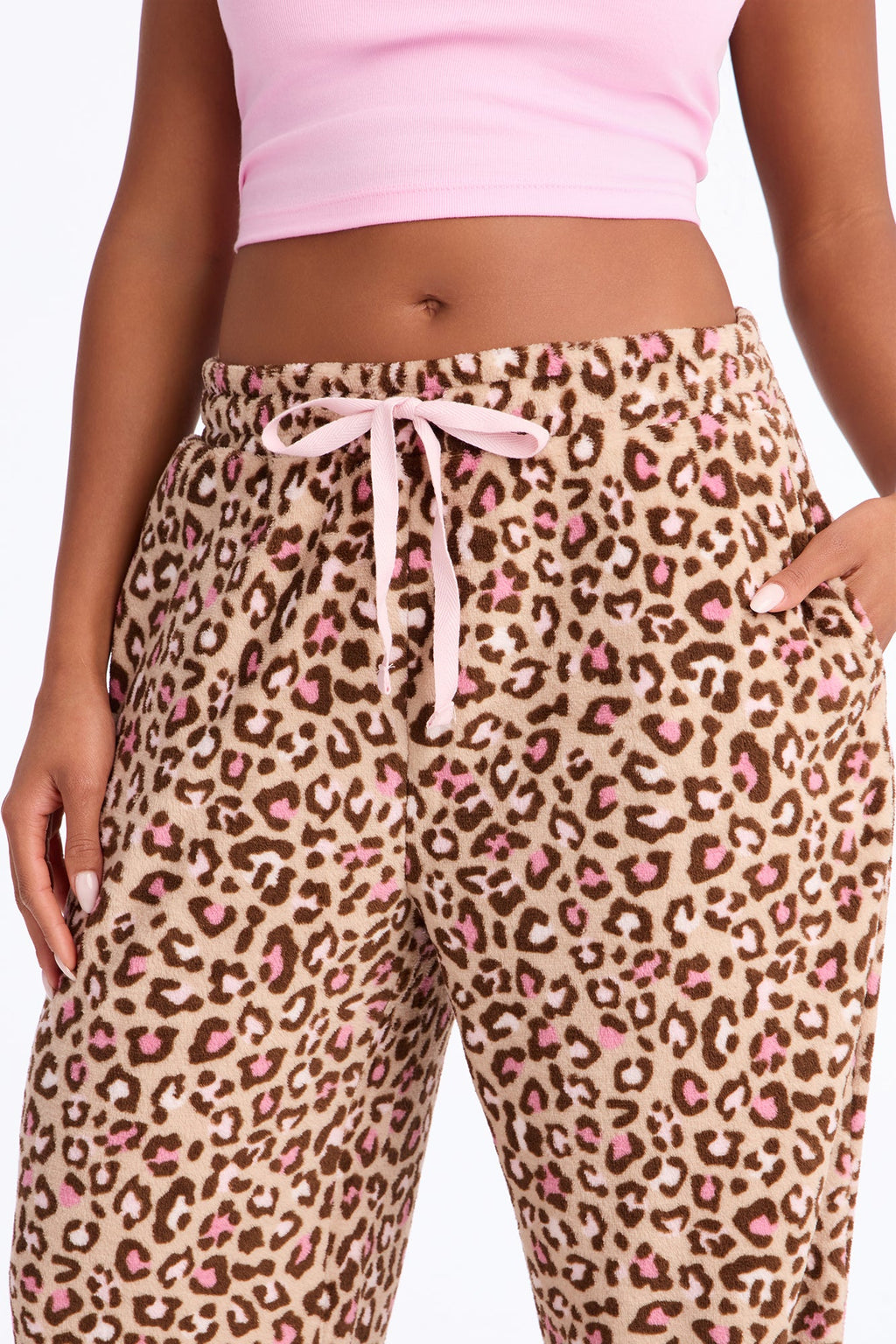 Take Me There Leopard Wide Leg Plush PJ Pant - Leopard