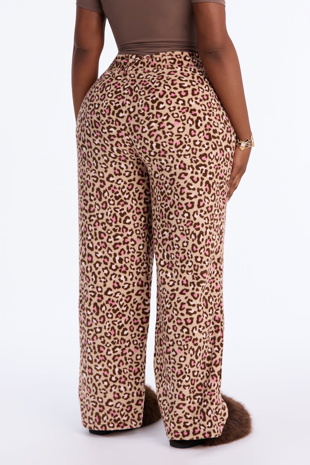Take Me There Leopard Wide Leg Plush PJ Pant - Leopard