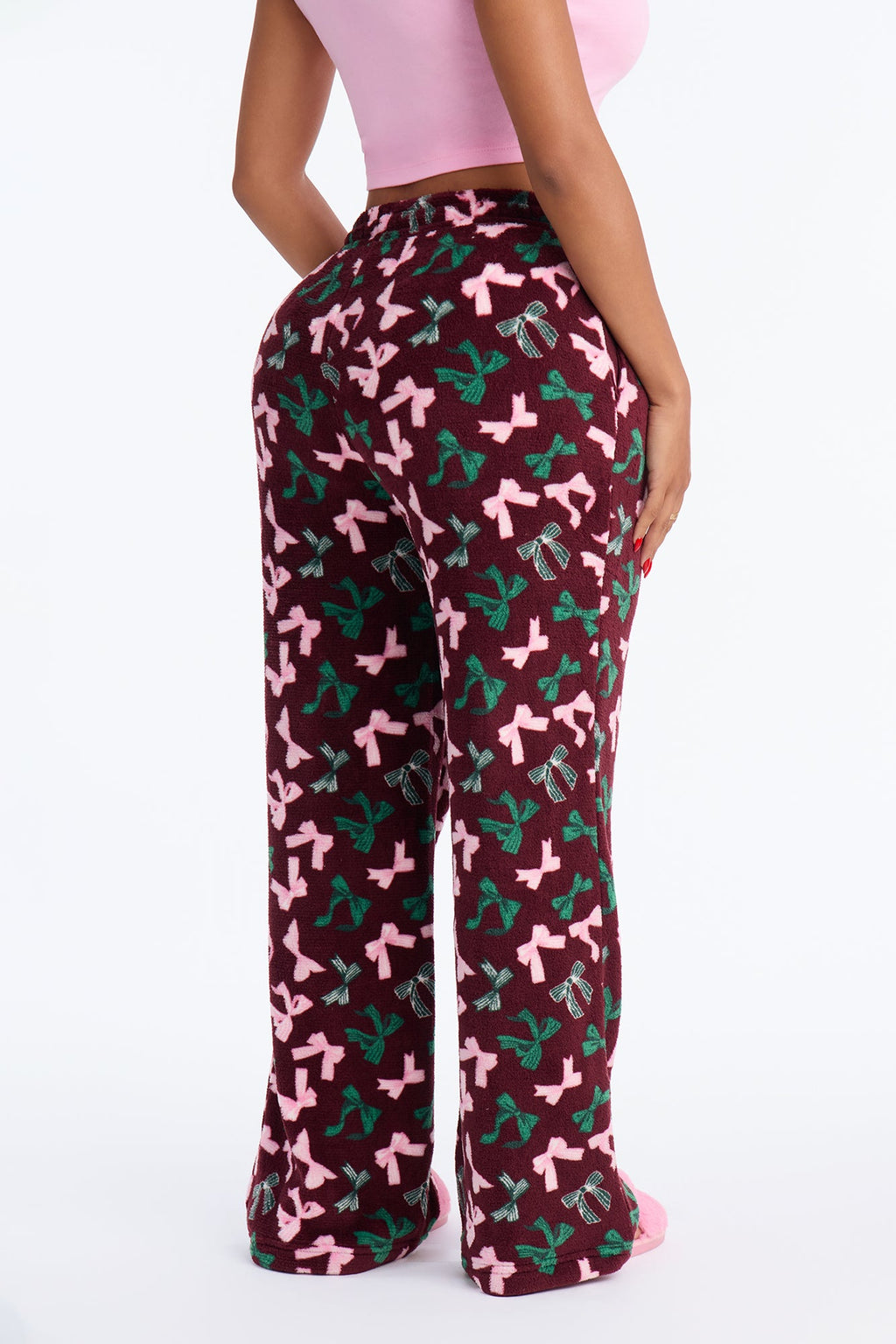 Always Cuddling Plush PJ Pants - Red/combo