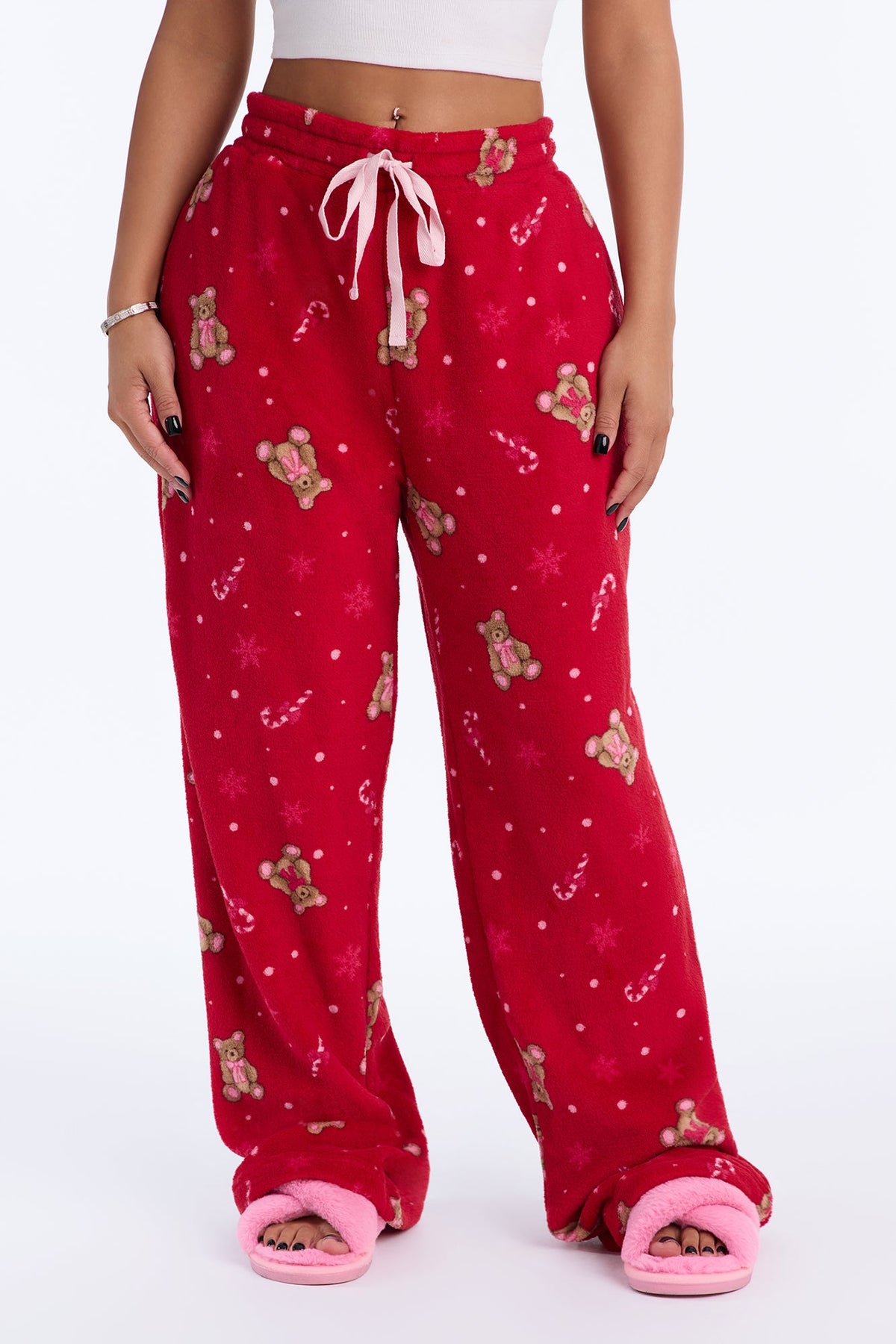 Snuggling This Season Plush PJ Pants - Red/combo